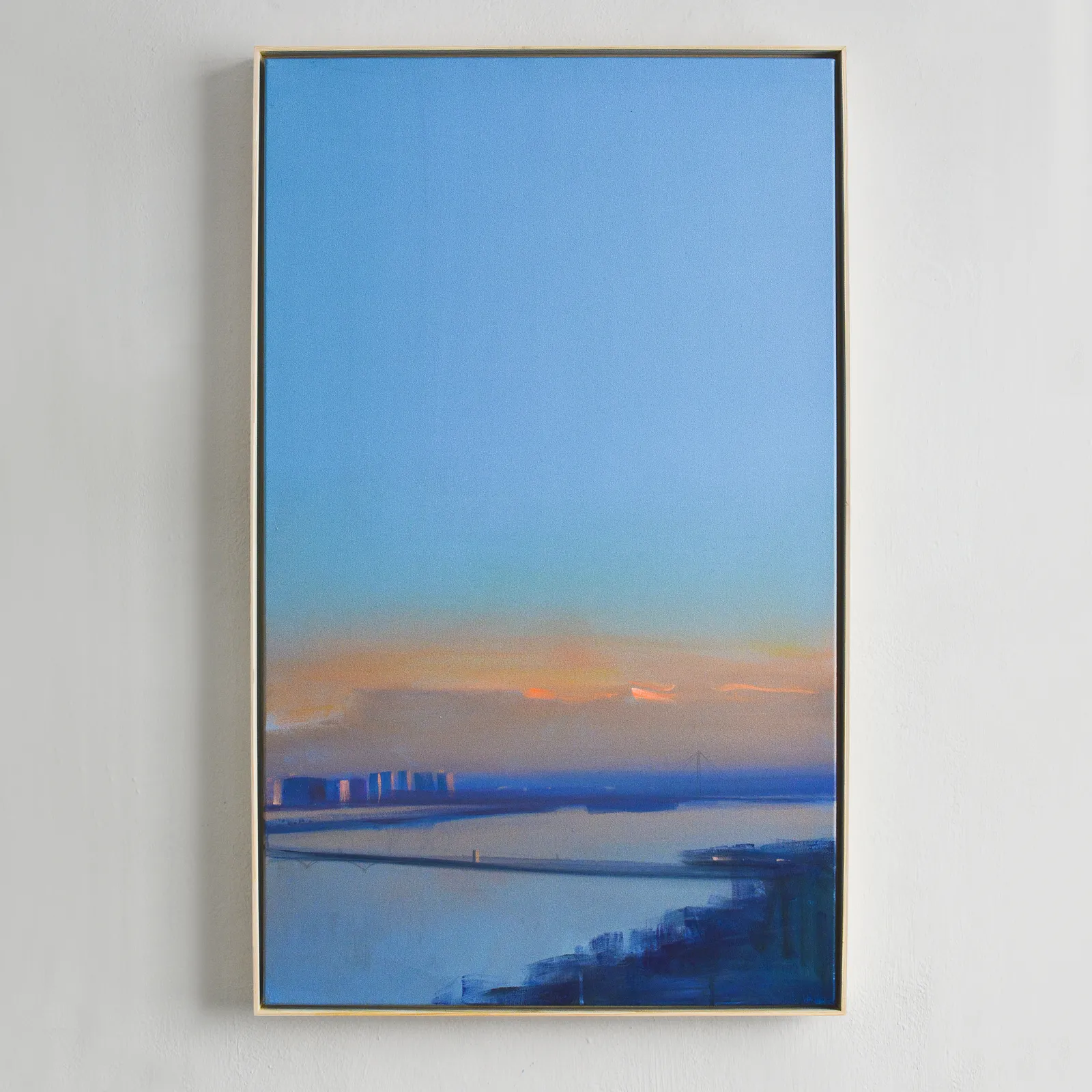 Image of View of the South Bridge by Igor Nekraha, size: 100х60, made of Acrylic on canvas, Painting medium, from Київ, part of the Acrylics series, priced at $1300 Photo 1 of 4.