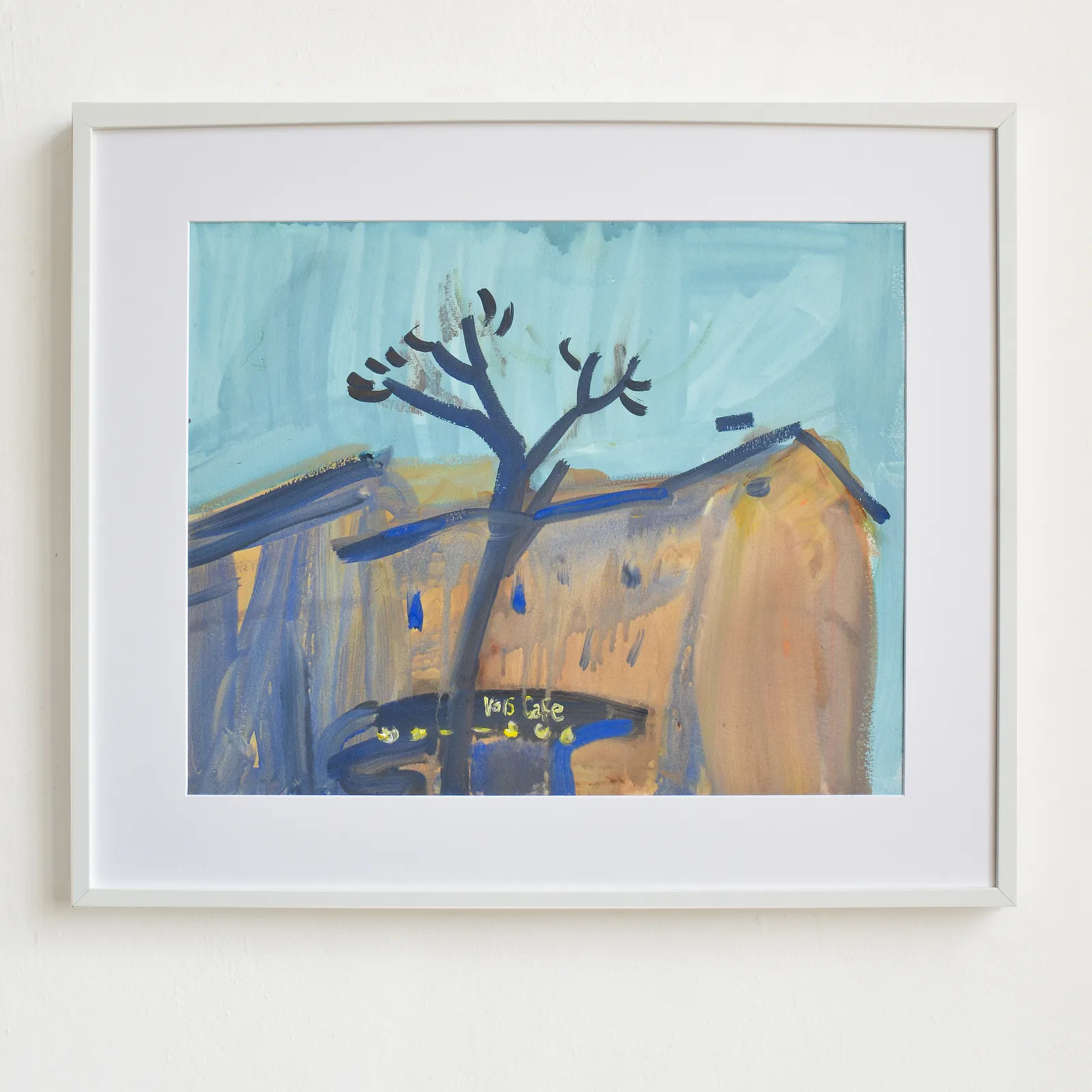 Image of Vois Cafe by Igor Nekraha, size: 40x50 cm, made of Gouache on paper, Painting medium, from Ukraine, part of the Gouaches series, priced at $400 Photo 1 of 4.