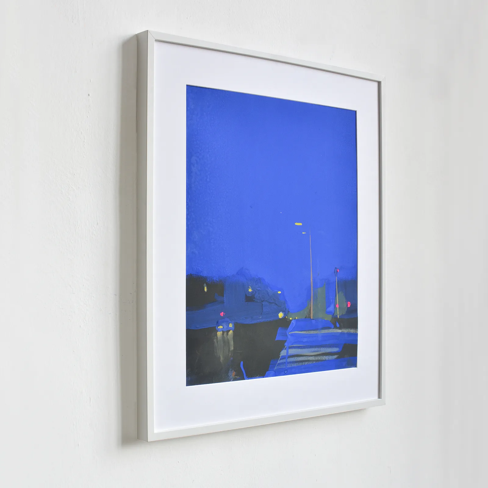 Image of Evening on Bulvaro-Kudriavska Str. by Igor Nekraha, size: 50x40, made of Gouache on paper, Painting medium, from Ukraine, part of the Gouaches series, priced at $500 Photo 3 of 4.