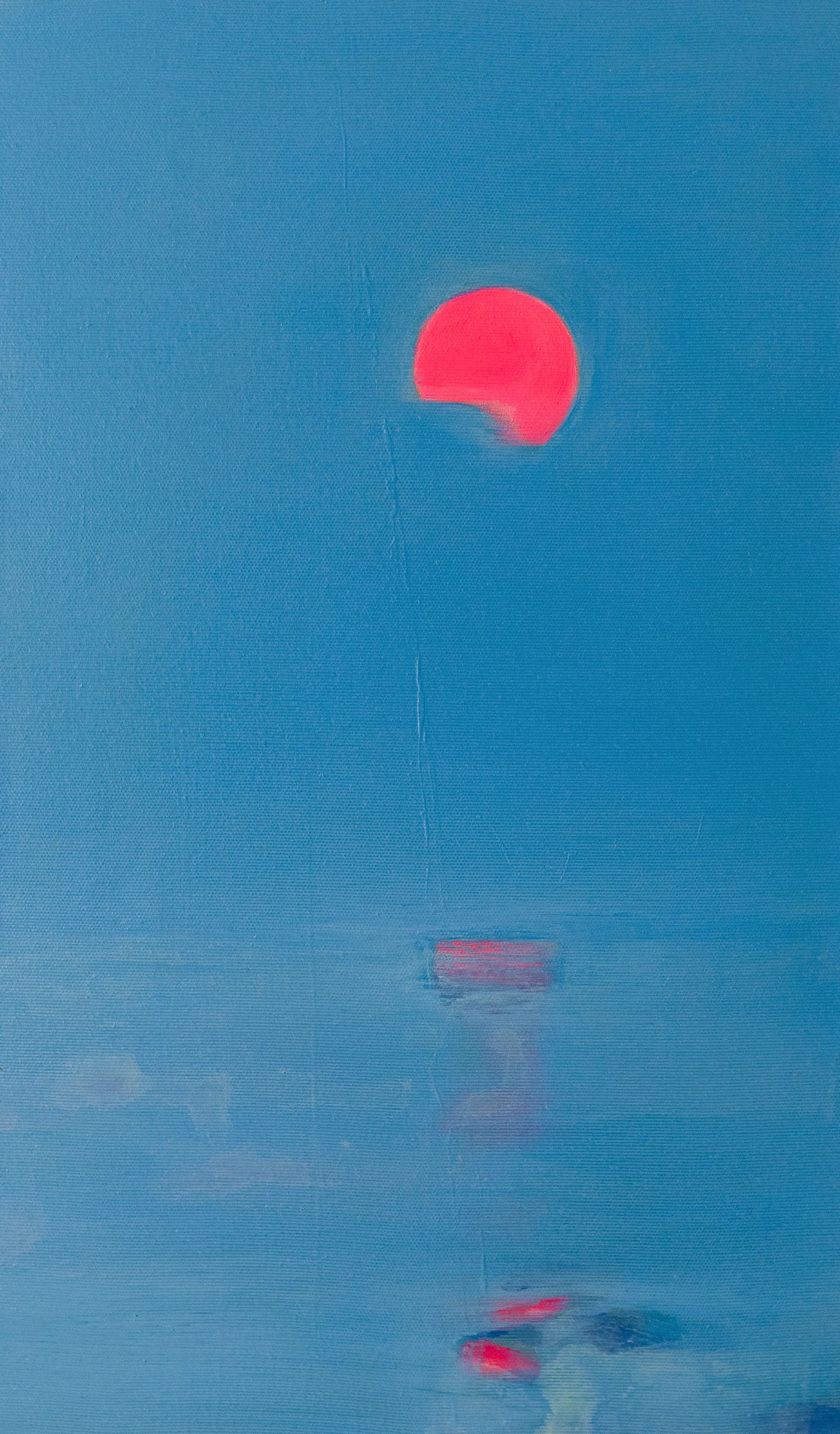 Image of Rising moon by Igor Nekraha, size: 50x30, made of Acrylic on canvas, Painting medium, from Ukraine, part of the Acrylics series, priced at $400 Photo 2 of 4.