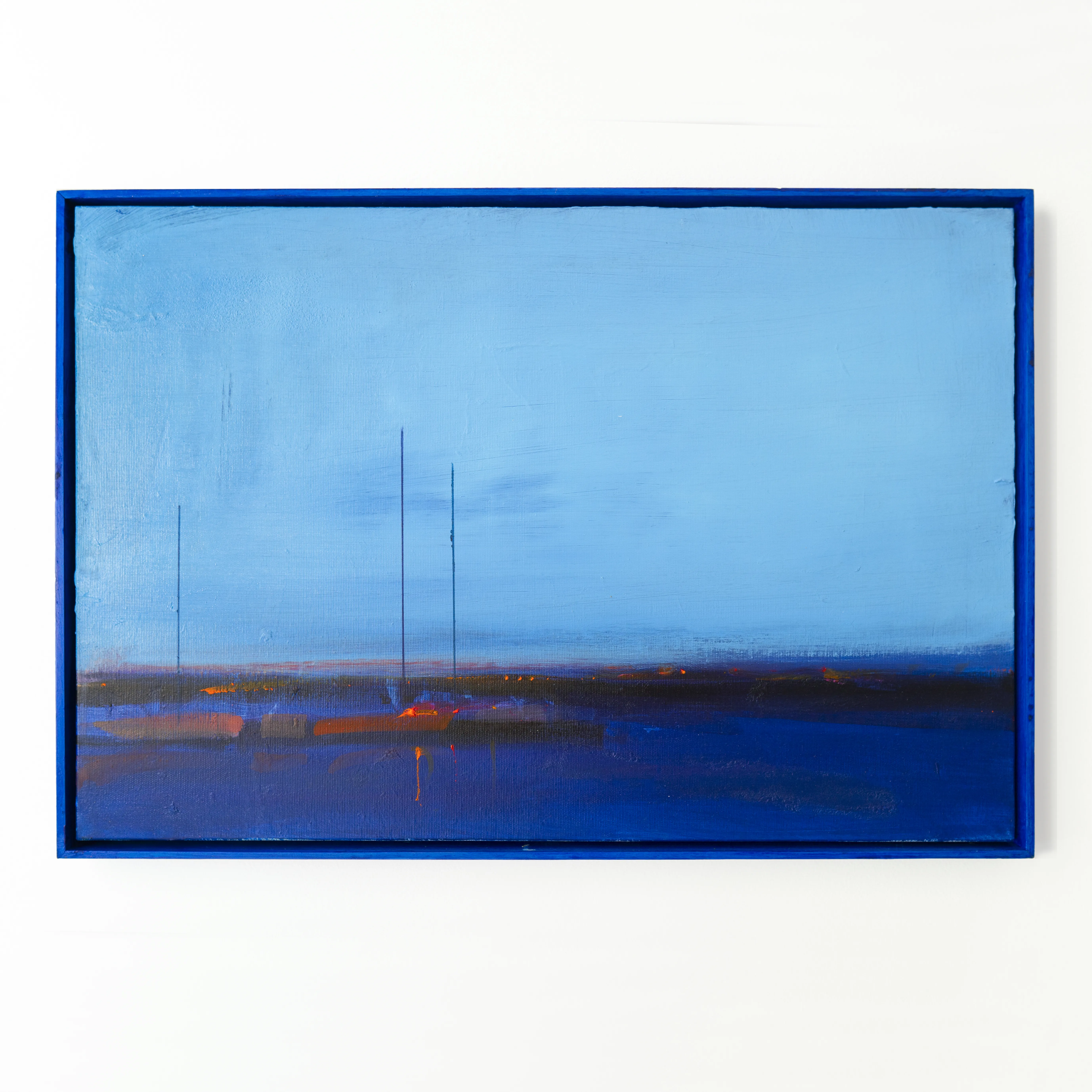 Image of Blue hour. Sea by Igor Nekraha, size: 40x60 cm, made of Acrylic on canvas, Painting medium, from Ukraine, part of the Acrylics series, priced at $500 Photo 1 of 4.