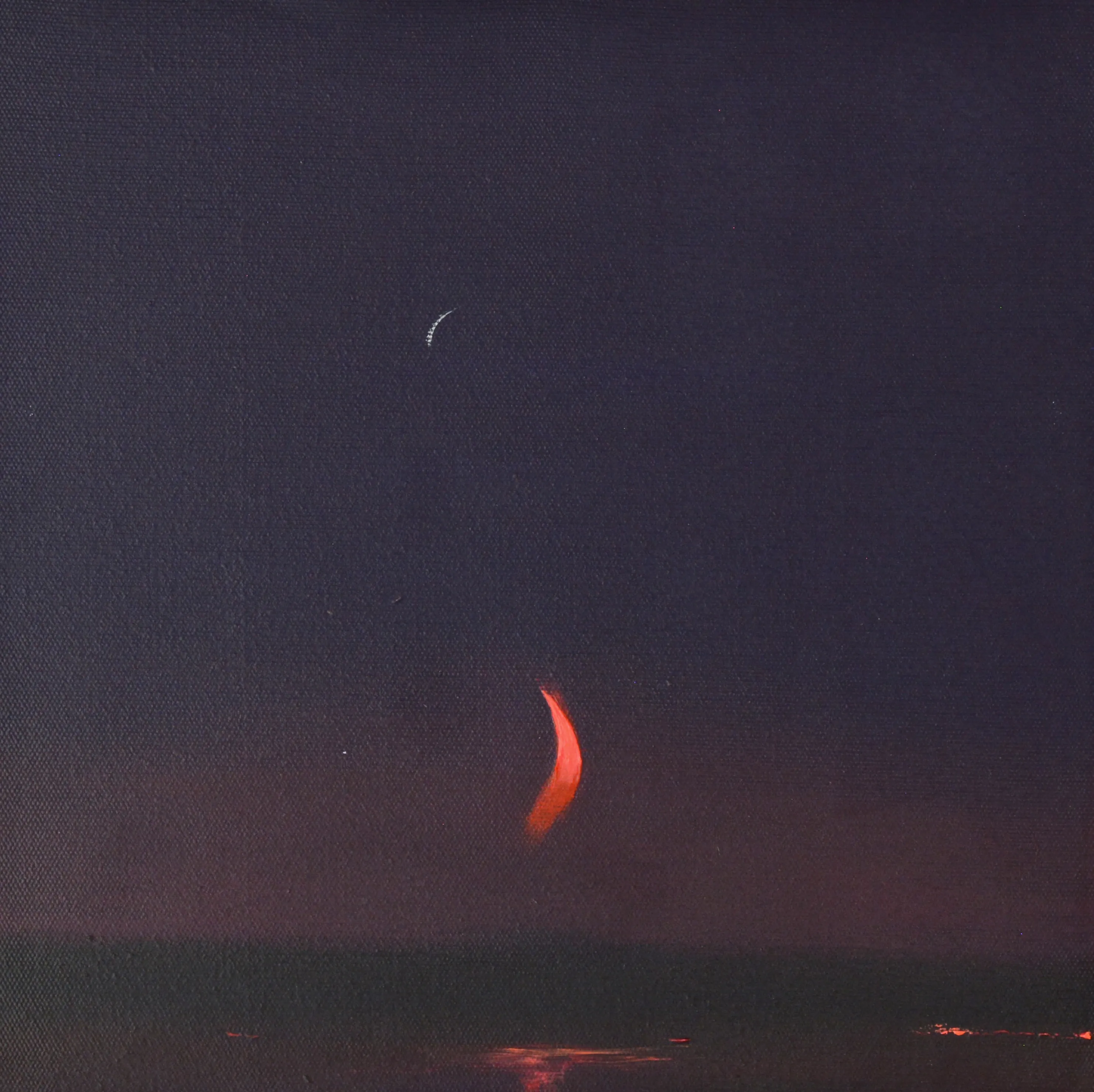 Image of moon by Igor Nekraha, size: 30x30, made of Acrylic on canvas, Painting medium, priced at $300 Photo 2 of 2.