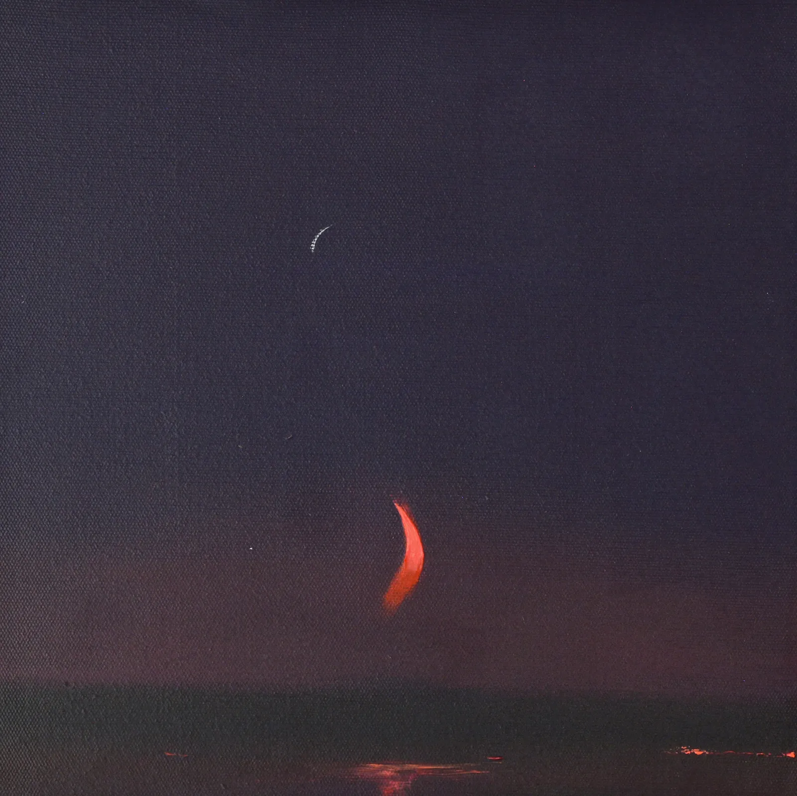 Image of moon by Igor Nekraha, size: 30x30, made of Acrylic on canvas, Painting medium, priced at $300 Photo 2 of 2.