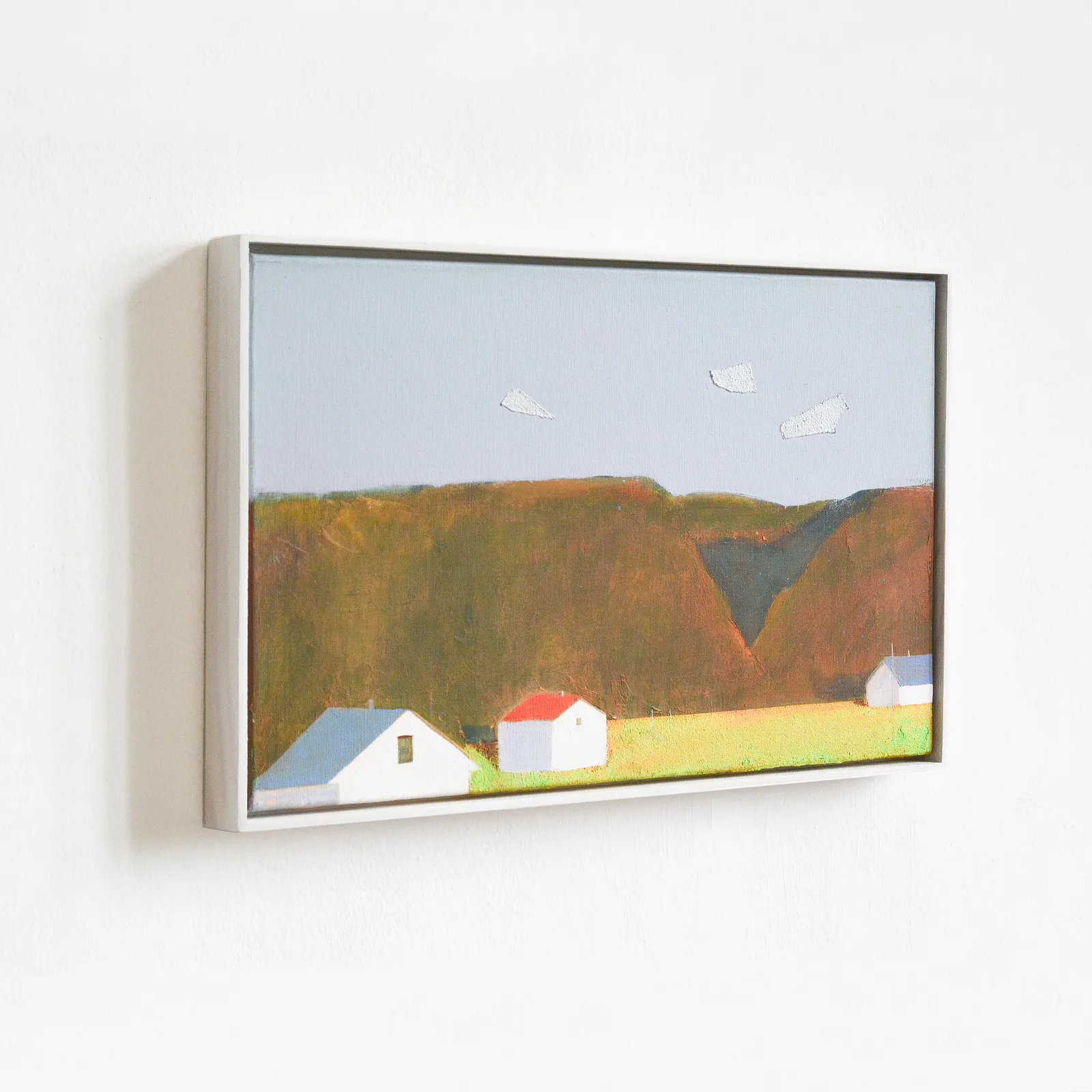 Image of Houses and hills by Igor Nekraha, size: 30x50, made of Acrylic on canvas, Painting medium, priced at $300 Photo 3 of 4.