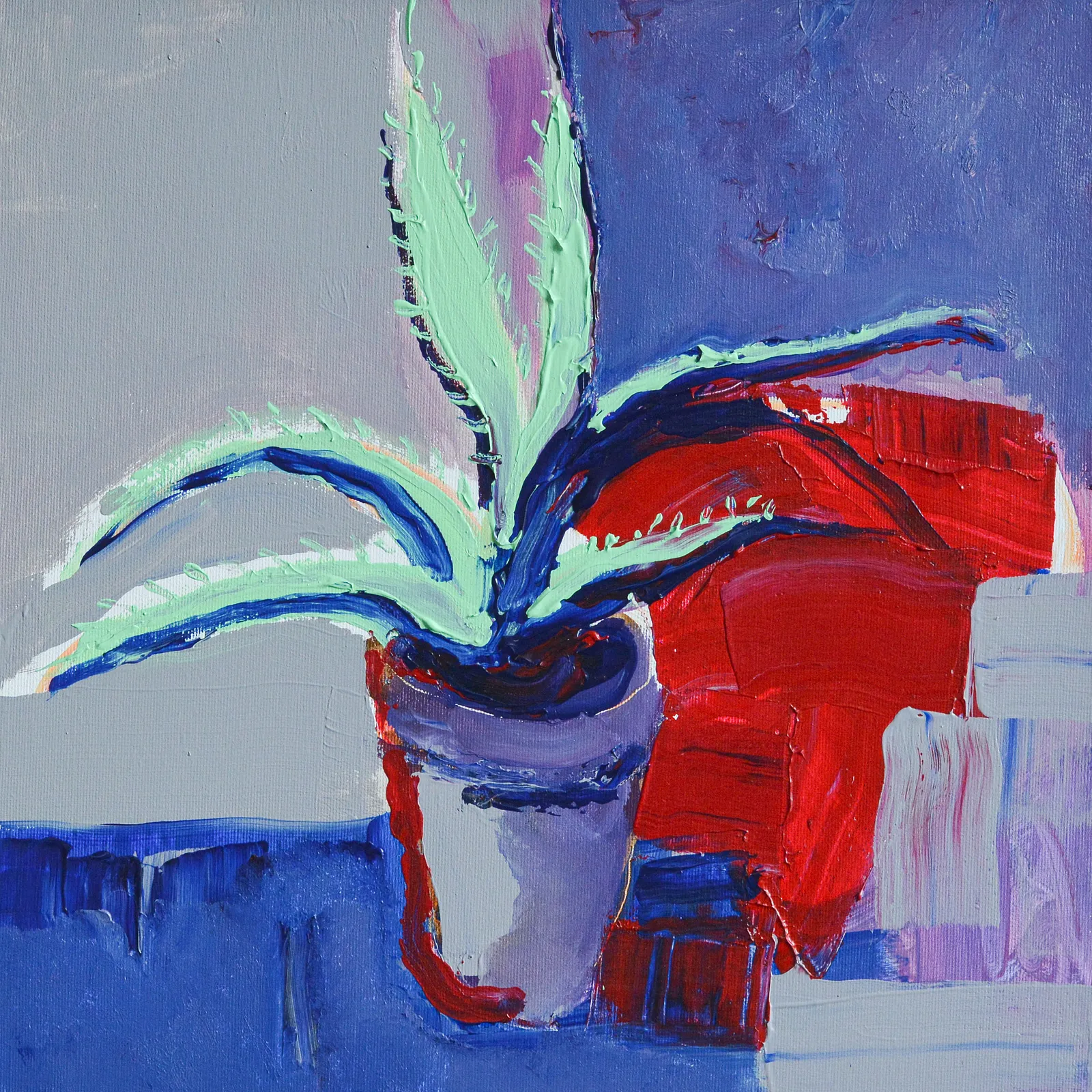 Image of Aloe by Igor Nekraha, size: 40х40, made of Acrylic on canvas, Painting medium, priced at $350 Photo 2 of 4.