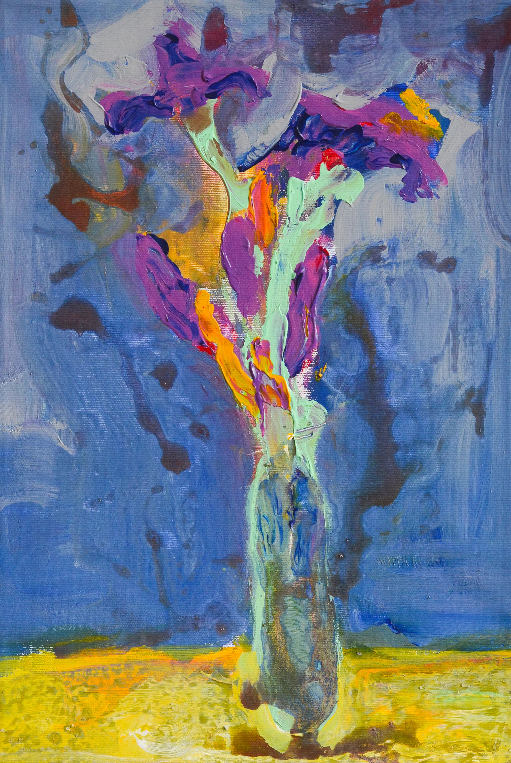 Image of Irisy by Igor Nekraha, size: 46x31, made of Acrylic on canvas, Painting medium, priced at $350 Photo 2 of 4.