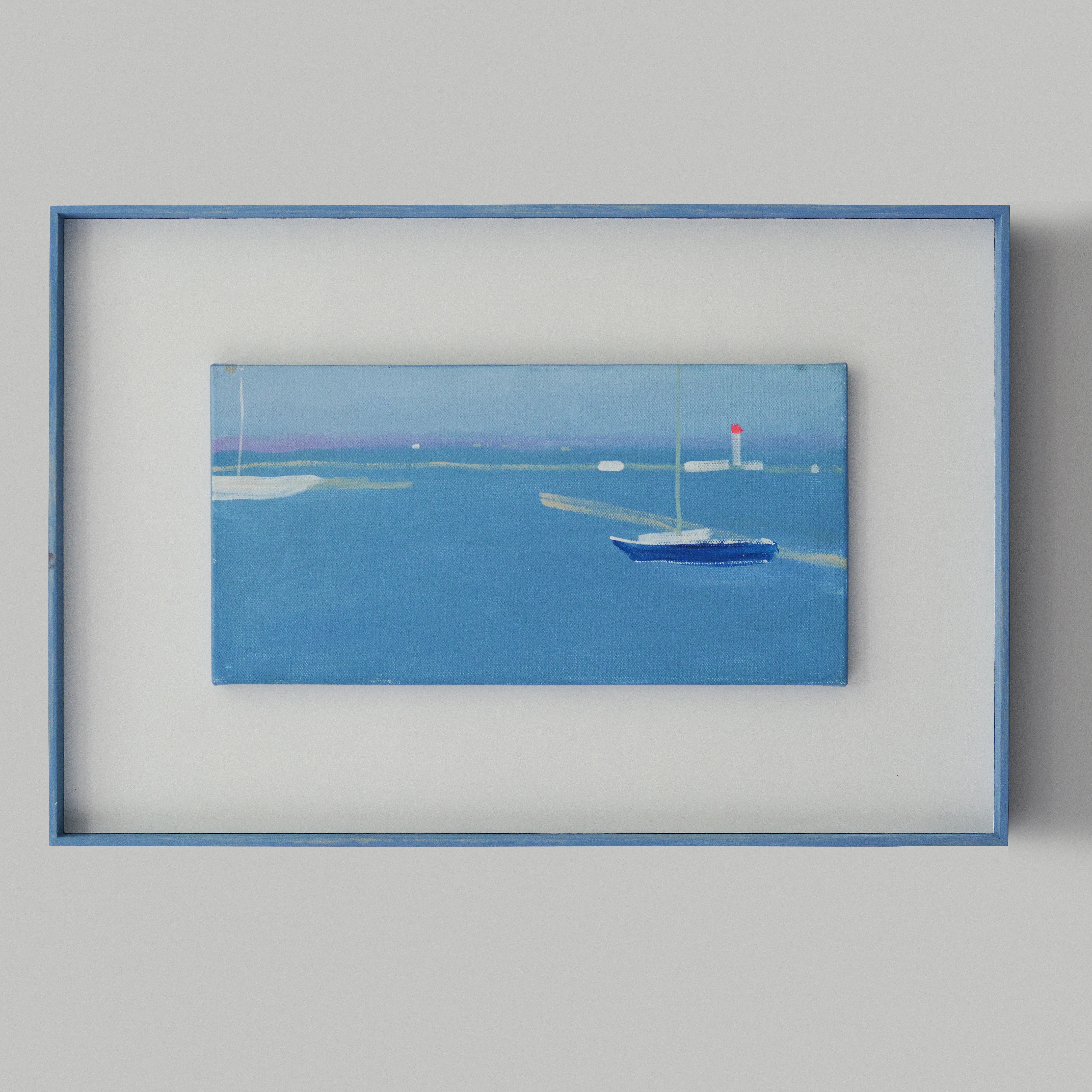 Image of Odesa port by Igor Nekraha, size: 20x40, made of Acrylic on canvas, Painting medium, from Odesa, part of the Acrylics series, priced at $400 Photo 1 of 4.
