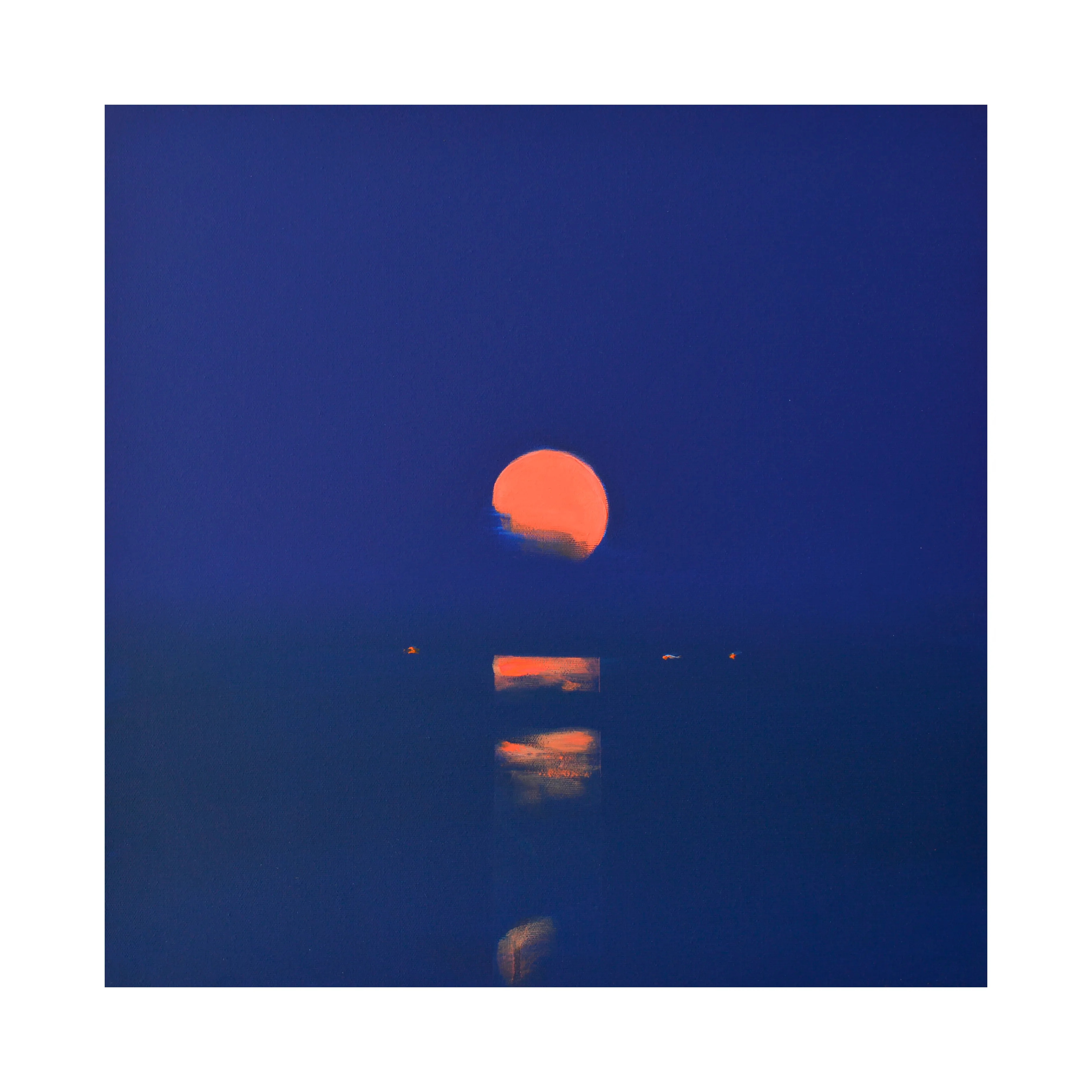 Image of The Moon by Igor Nekraha, size: 50x50, made of Acrylic on canvas, Painting medium, from Kyiv, part of the Acrylics series Photo 2 of 4.