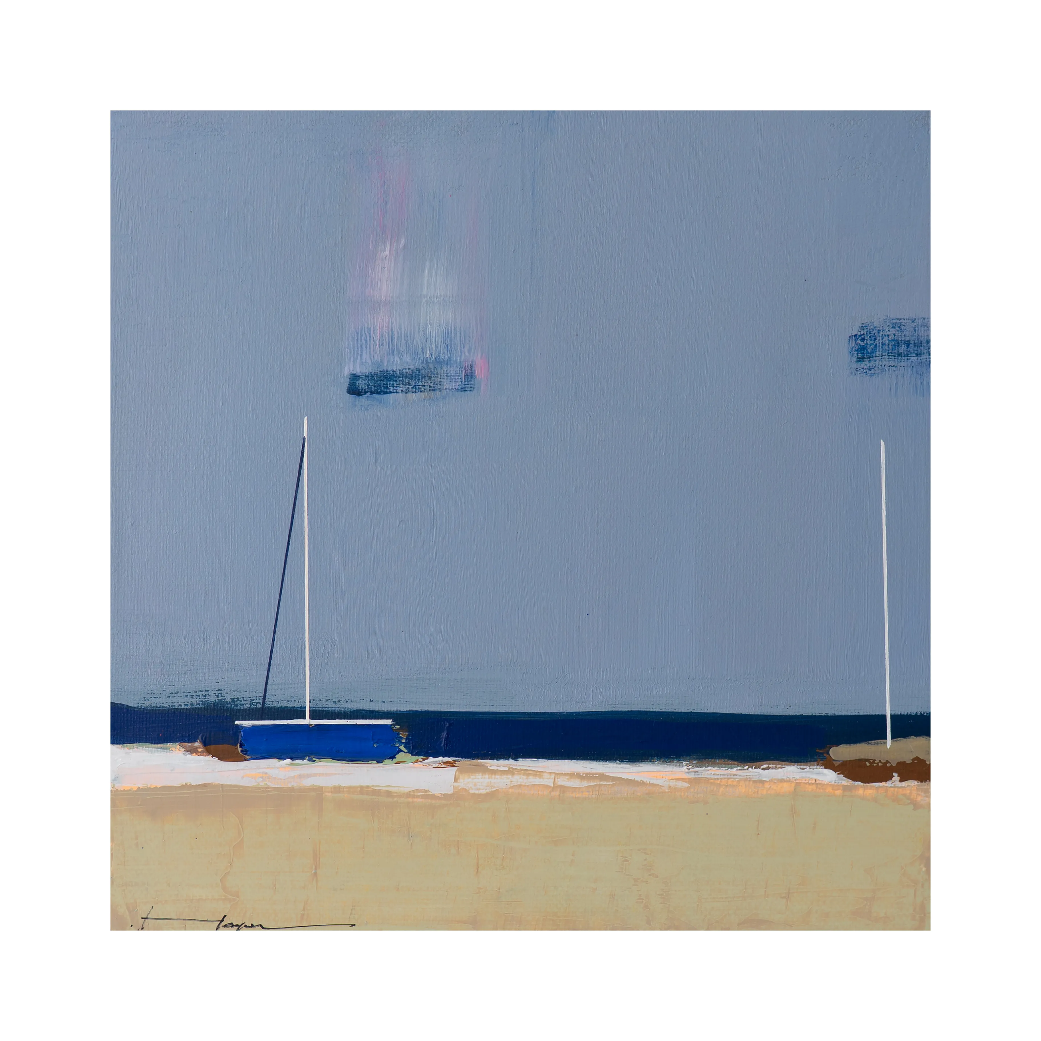 Image of Coast by Igor Nekraha, size: 30x30 framed, made of Acrylic on canvas, Painting medium, from Kyiv, part of the Acrylics series, priced at $350 Photo 3 of 4.