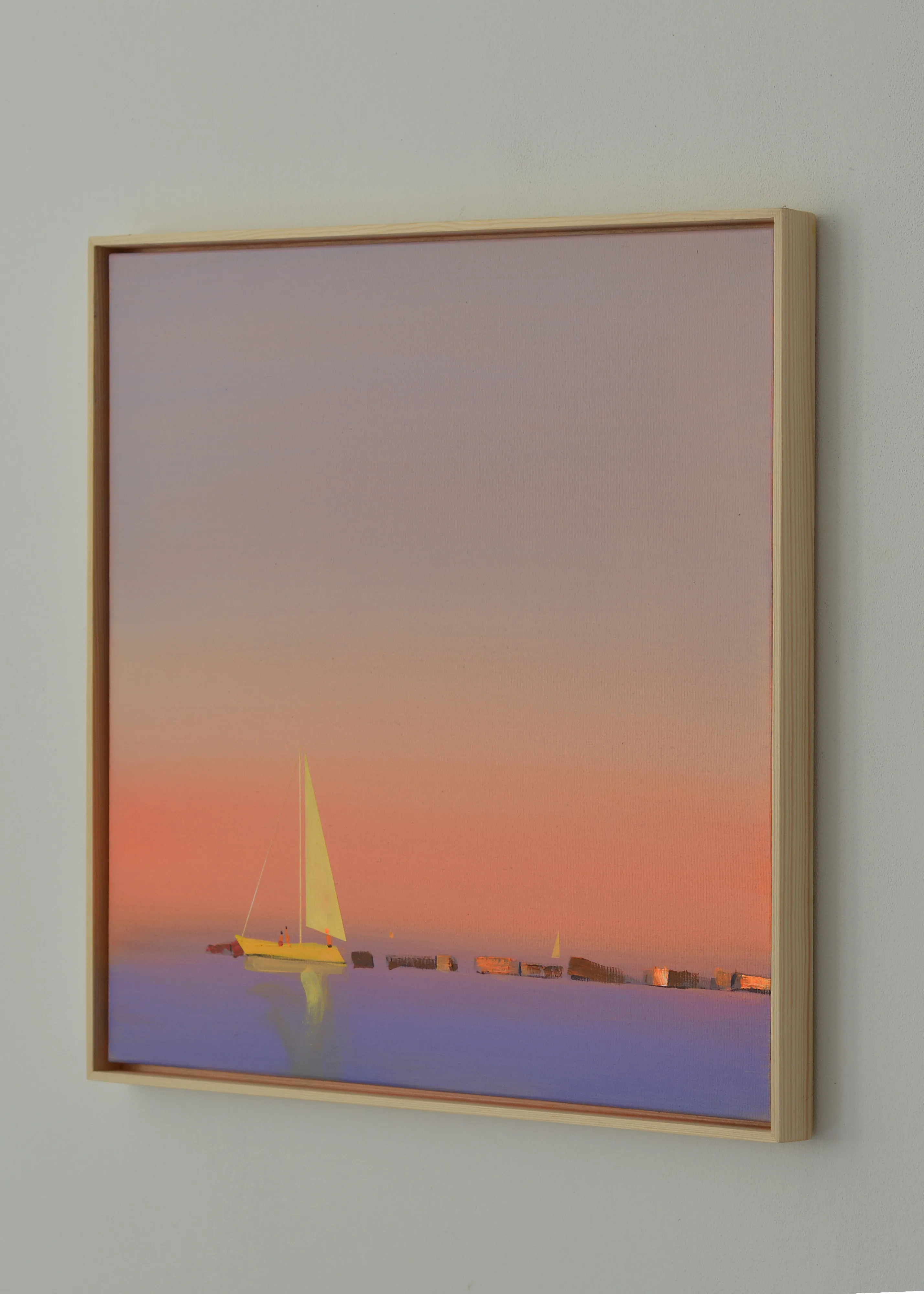 Image of Calm harbor by Igor Nekraha, size: 50x50, made of Acrylic on canvas, Painting medium, from Ukraine, part of the Acrylics series, priced at $500 Photo 3 of 5.