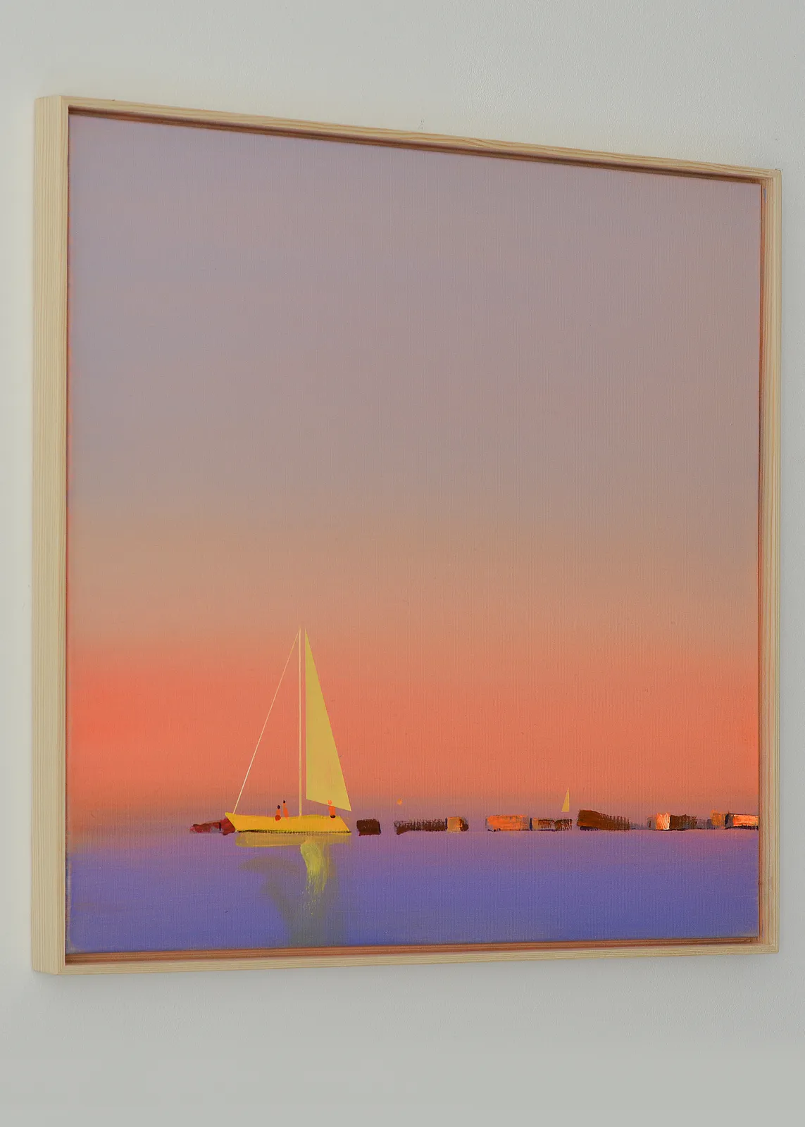 Image of Calm harbor by Igor Nekraha, size: 50x50, made of Acrylic on canvas, Painting medium, from Ukraine, part of the Acrylics series, priced at $500 Photo 4 of 5.