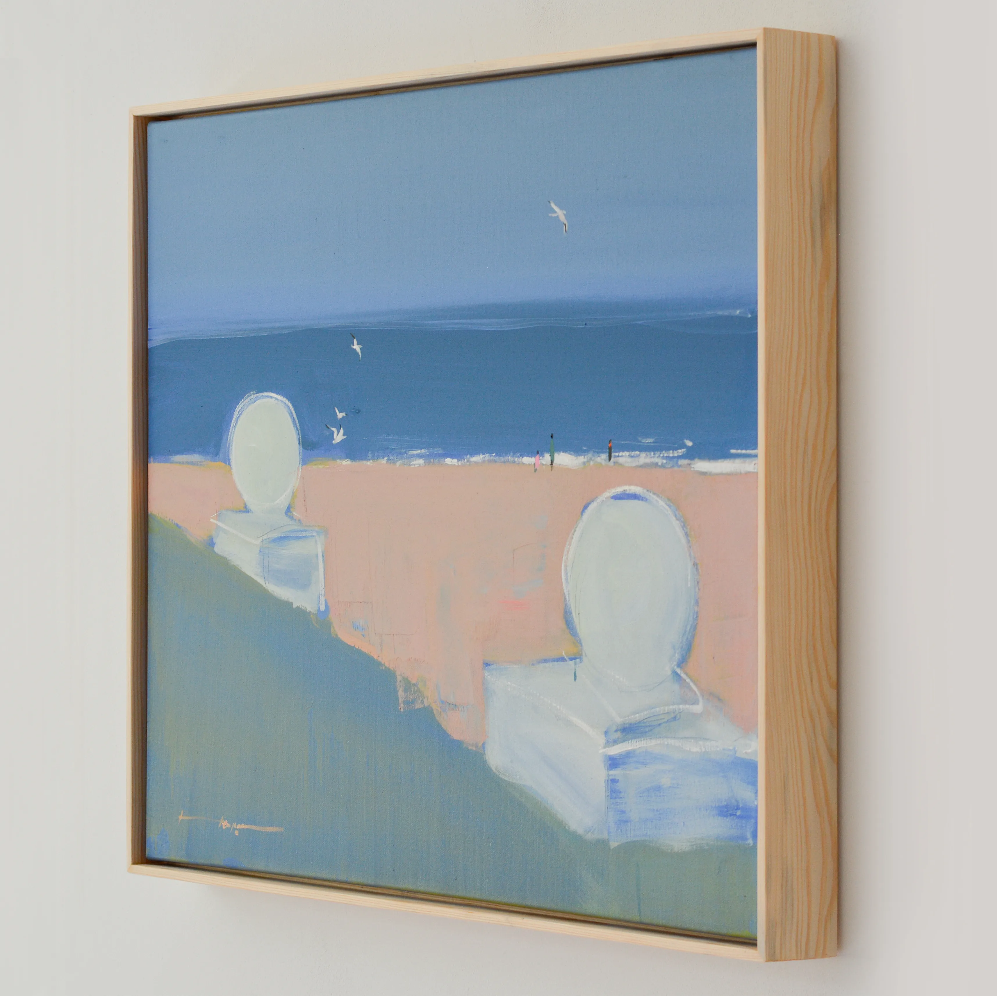 Image of Langeron beach by Igor Nekraha, size: 50x60, made of Acrylic on canvas, Painting medium, from Ukraine, part of the Acrylics series, priced at $400 Photo 3 of 4.