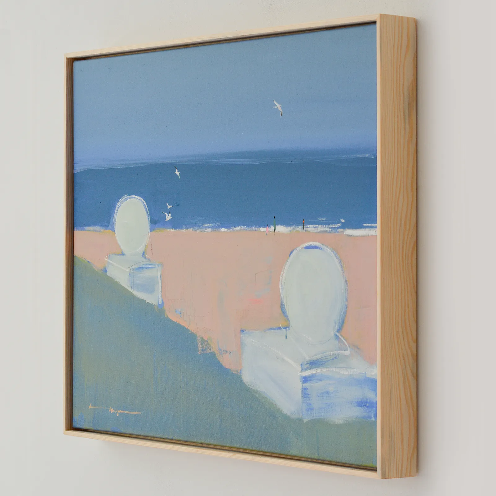 Image of Langeron beach by Igor Nekraha, size: 50x60, made of Acrylic on canvas, Painting medium, from Ukraine, part of the Acrylics series, priced at $400 Photo 3 of 4.