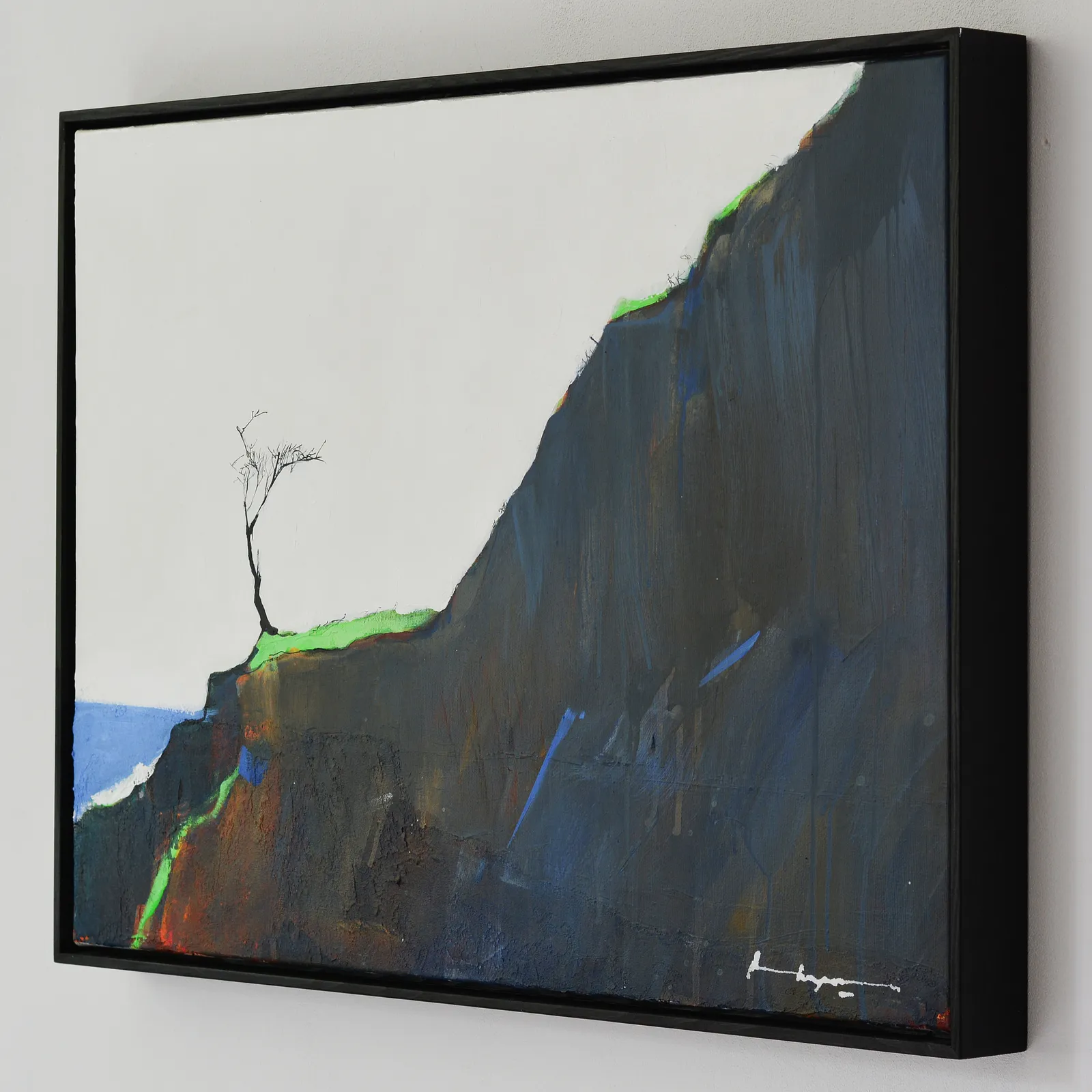 Image of Beyond the Rock by Igor Nekraha, size: 50x70, made of Acrylic on canvas, Painting medium, from Ukraine, part of the Acrylics series, priced at $600 Photo 2 of 4.