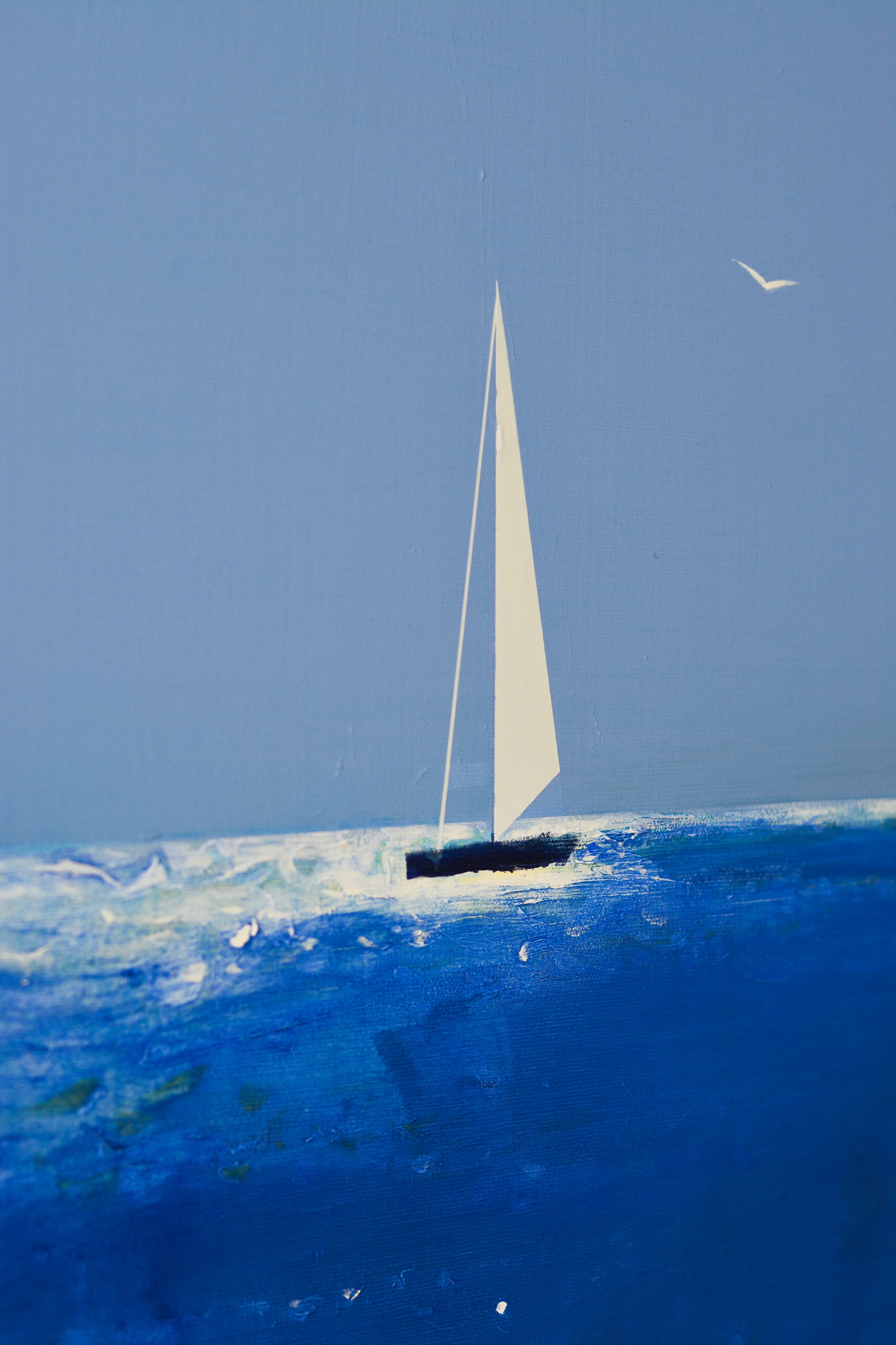Image of Open sea by Igor Nekraha, made of Acrylic on canvas, Painting medium, from Ukraine, part of the Acrylics series, priced at $600 Photo 4 of 4.