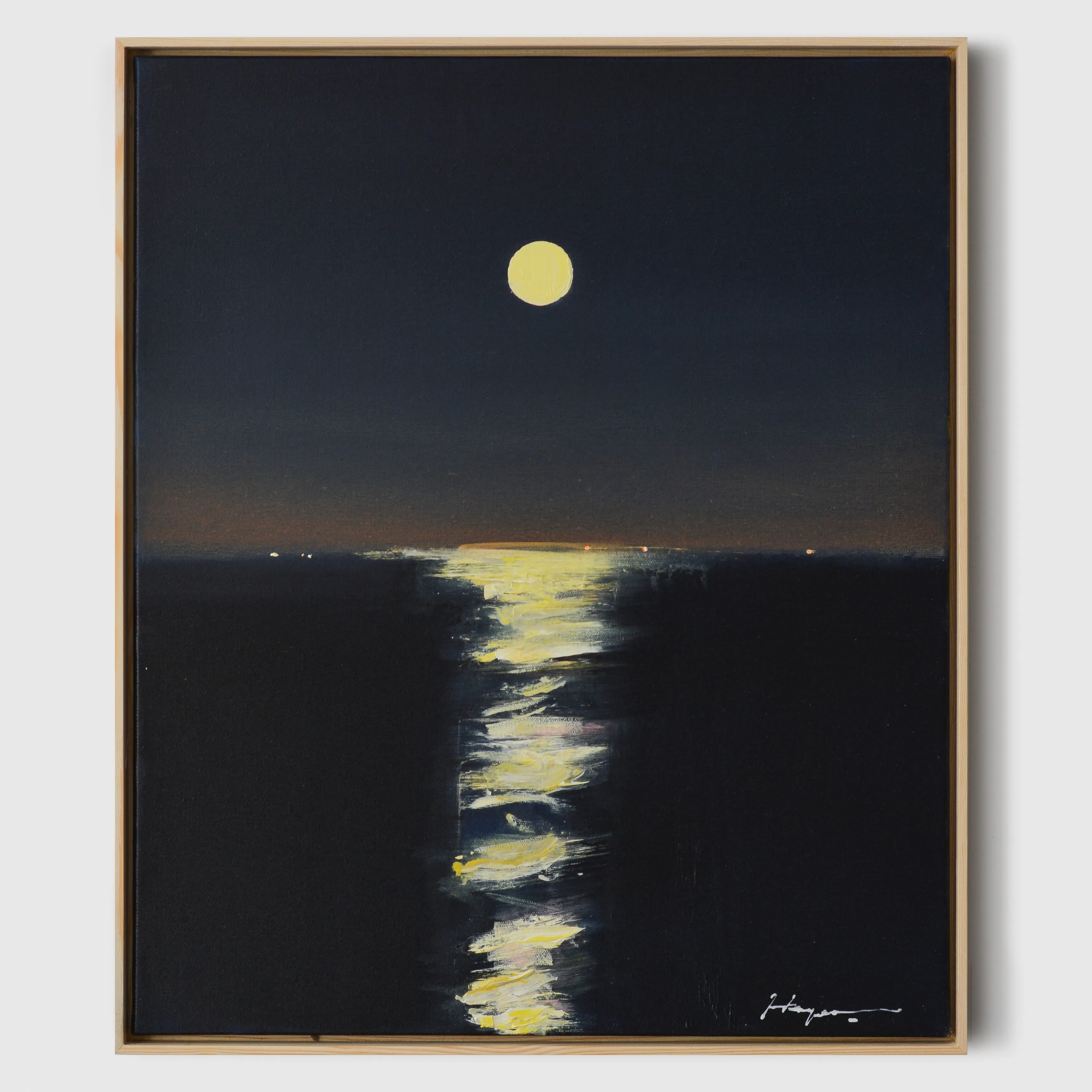 Image of Moonlight by Igor Nekraha, size: 60x50, made of Acrylic on canvas, Painting medium, from Ukraine, part of the Acrylics series, priced at $600 Photo 1 of 4.