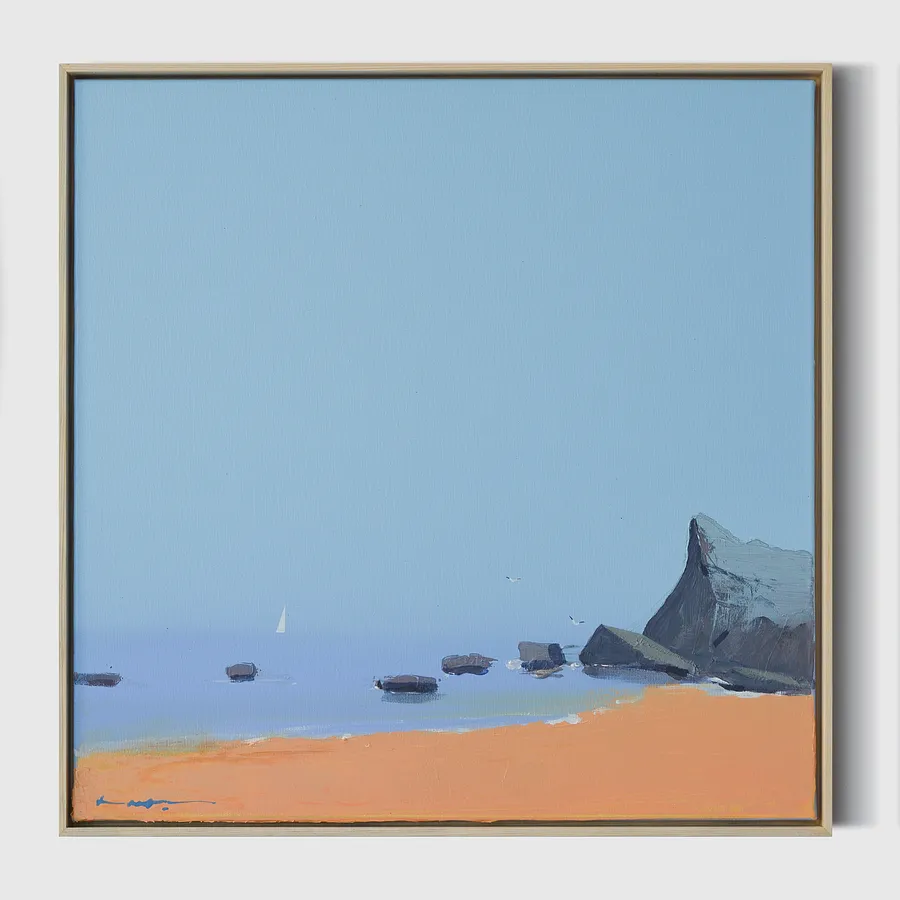 Image of Seascape by Igor Nekraha, size: 50x50, made of Acrylic on canvas, Painting medium, from Ukraine, part of the Acrylics series, priced at $600