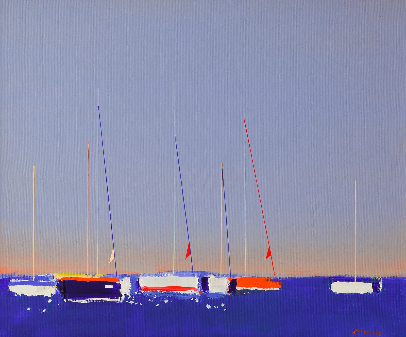 Image of After the Regatta by Igor Nekraha, size: 50x60, made of Acrylic on canvas, Painting medium, from Ukraine, part of the Acrylics series, priced at $650 Photo 2 of 4.