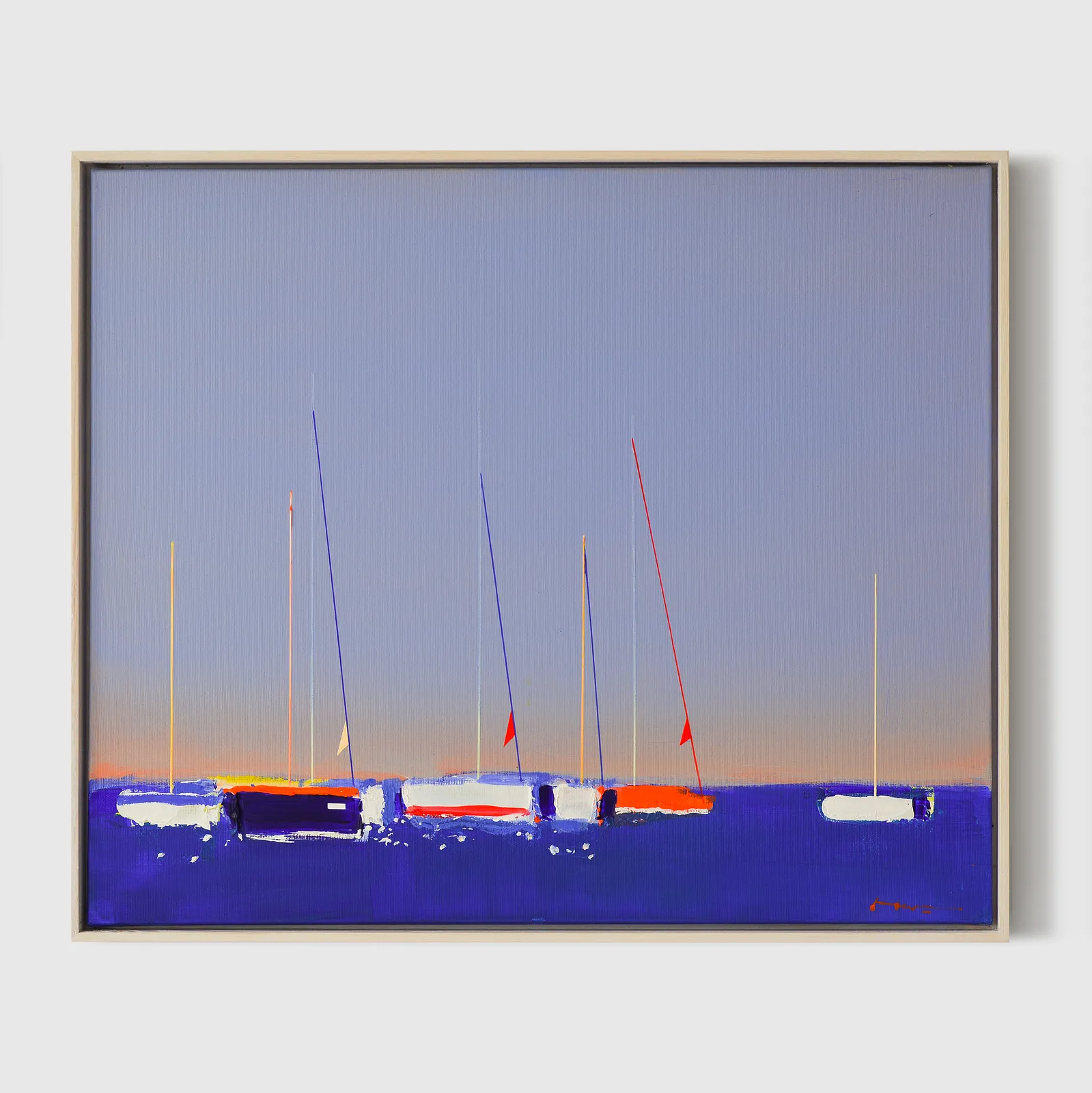 Image of After the Regatta by Igor Nekraha, size: 50x60, made of Acrylic on canvas, Painting medium, from Ukraine, part of the Acrylics series, priced at $650 Photo 1 of 4.