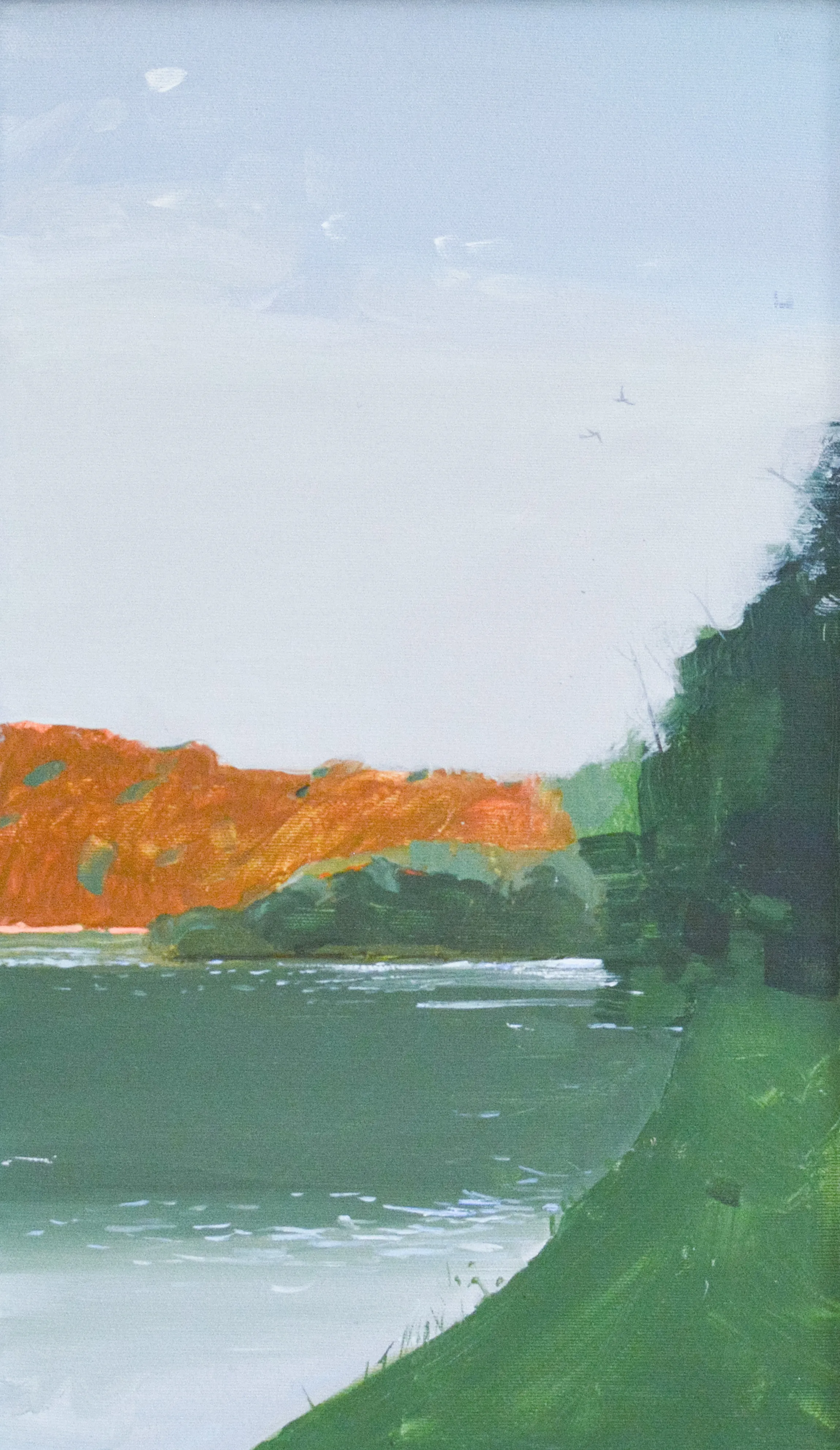 Image of River etude by Igor Nekraha, size: 50x30, made of Acrylic on canvas, Painting medium, priced at $300 Photo 2 of 4.