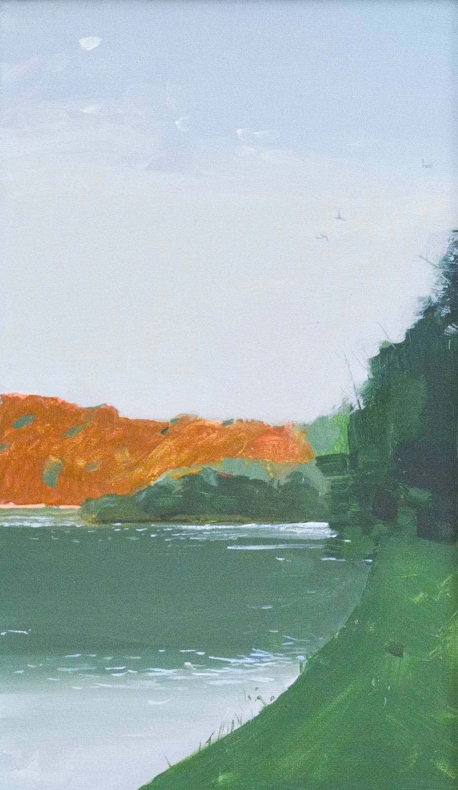 Image of River etude by Igor Nekraha, size: 50x30, made of Acrylic on canvas, Painting medium, priced at $300 Photo 2 of 4.