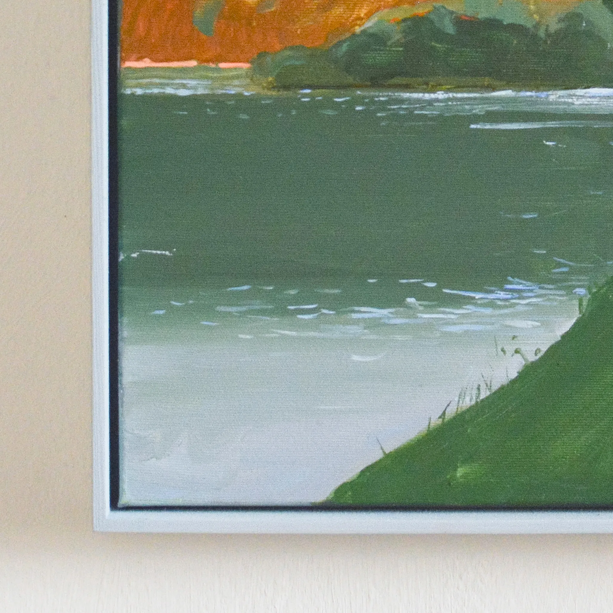 Image of River etude by Igor Nekraha, size: 50x30, made of Acrylic on canvas, Painting medium, priced at $300 Photo 4 of 4.