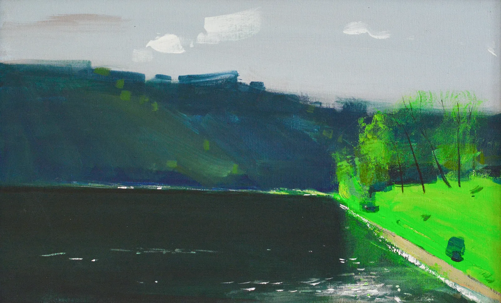 Зображення "Green vibe on Dnister" від Igor Nekraha, розмір: 30x50, матеріали: Acrylic on canvas, медіум: Живопис, місто: Україна, серія: Acrylics, ціна: $300 Фото 2 з 4.