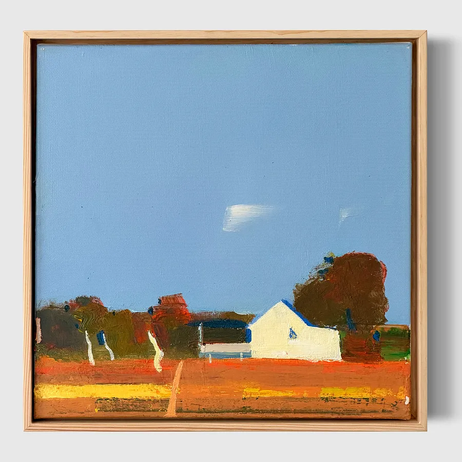 Image of Country House. Warm September by Igor Nekraha, size: 30х30, made of Acrylic on canvas, Painting medium, from Ukraine, part of the Acrylics series, priced at $400