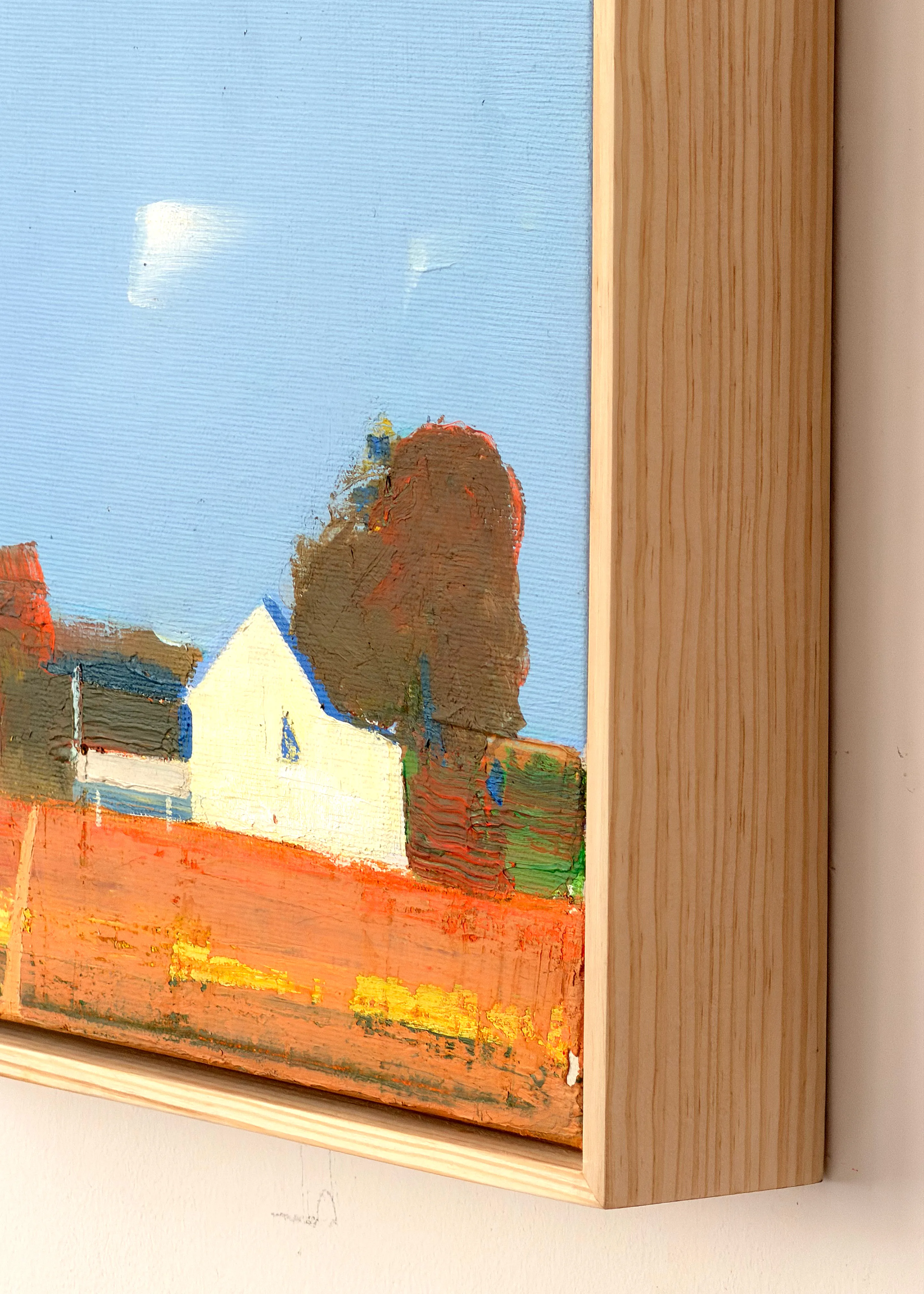 Image of Country House. Warm September by Igor Nekraha, size: 30х30, made of Acrylic on canvas, Painting medium, from Ukraine, part of the Acrylics series, priced at $400 Photo 3 of 4.