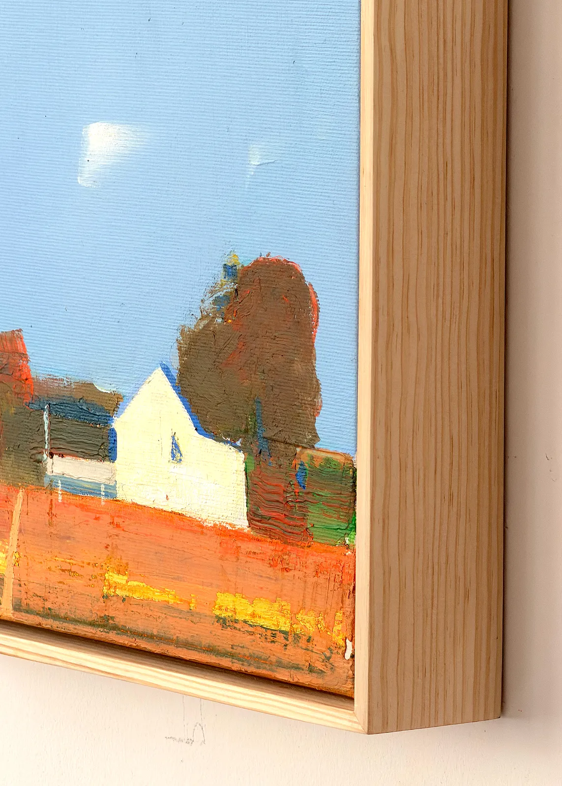 Image of Country House. Warm September by Igor Nekraha, size: 30х30, made of Acrylic on canvas, Painting medium, from Ukraine, part of the Acrylics series, priced at $400 Photo 3 of 4.