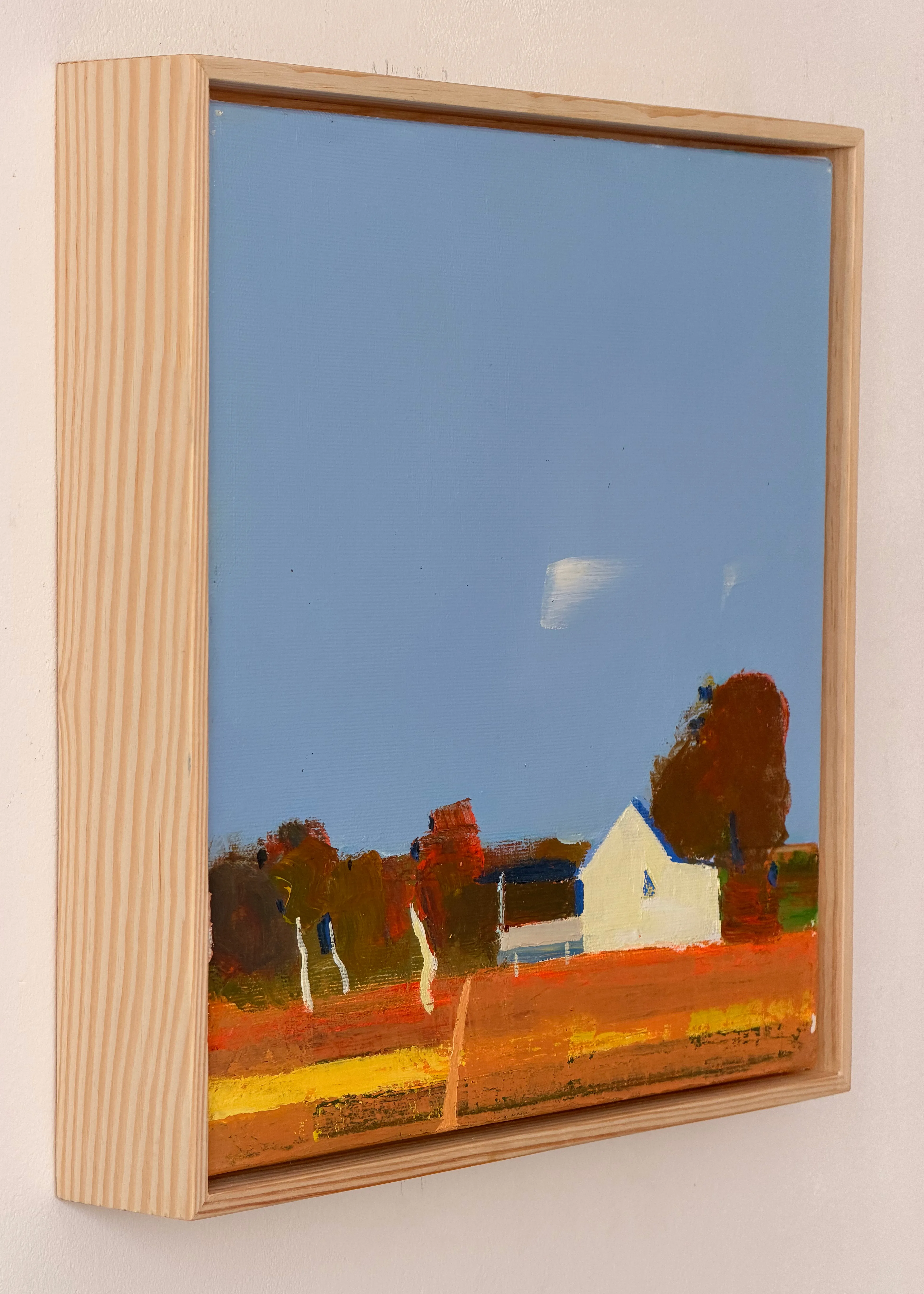 Image of Country House. Warm September by Igor Nekraha, size: 30х30, made of Acrylic on canvas, Painting medium, from Ukraine, part of the Acrylics series, priced at $400 Photo 4 of 4.