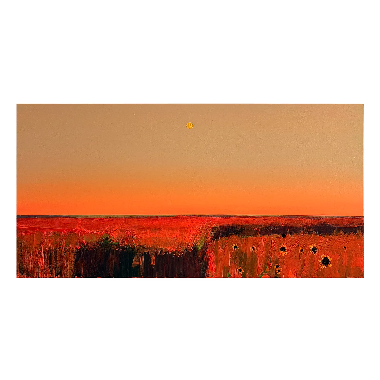 Image of Kharkiv field  by Igor Nekraha, size: 100x50, made of Acrylic on canvas, Painting medium, priced at $1500 Photo 2 of 4.
