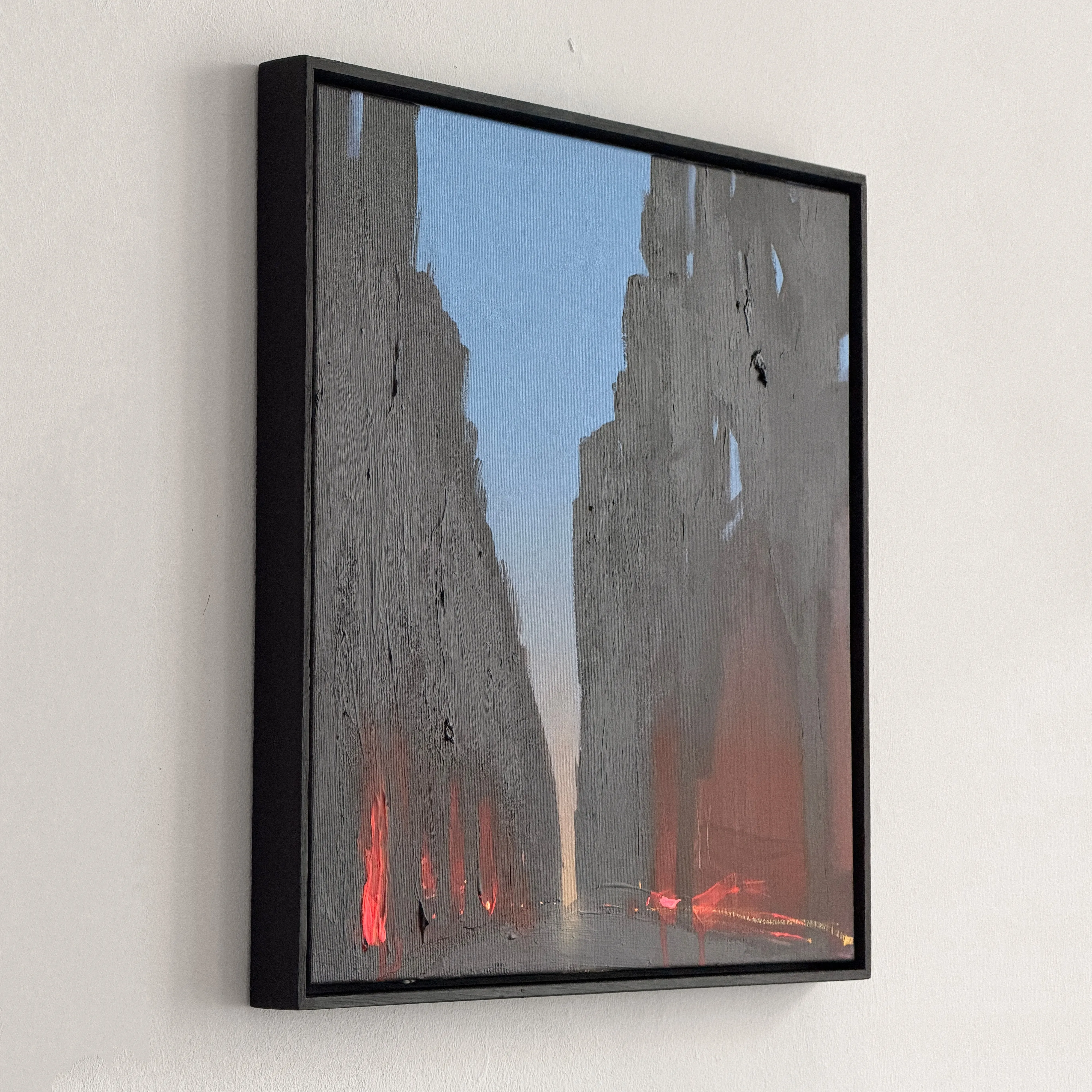 Image of Shevchenko Boulevard  by Igor Nekraha, size: 40x40 cm, made of Acrylic on canvas, Painting medium, from Kyiv, part of the Acrylics series, priced at $450 Photo 3 of 4.
