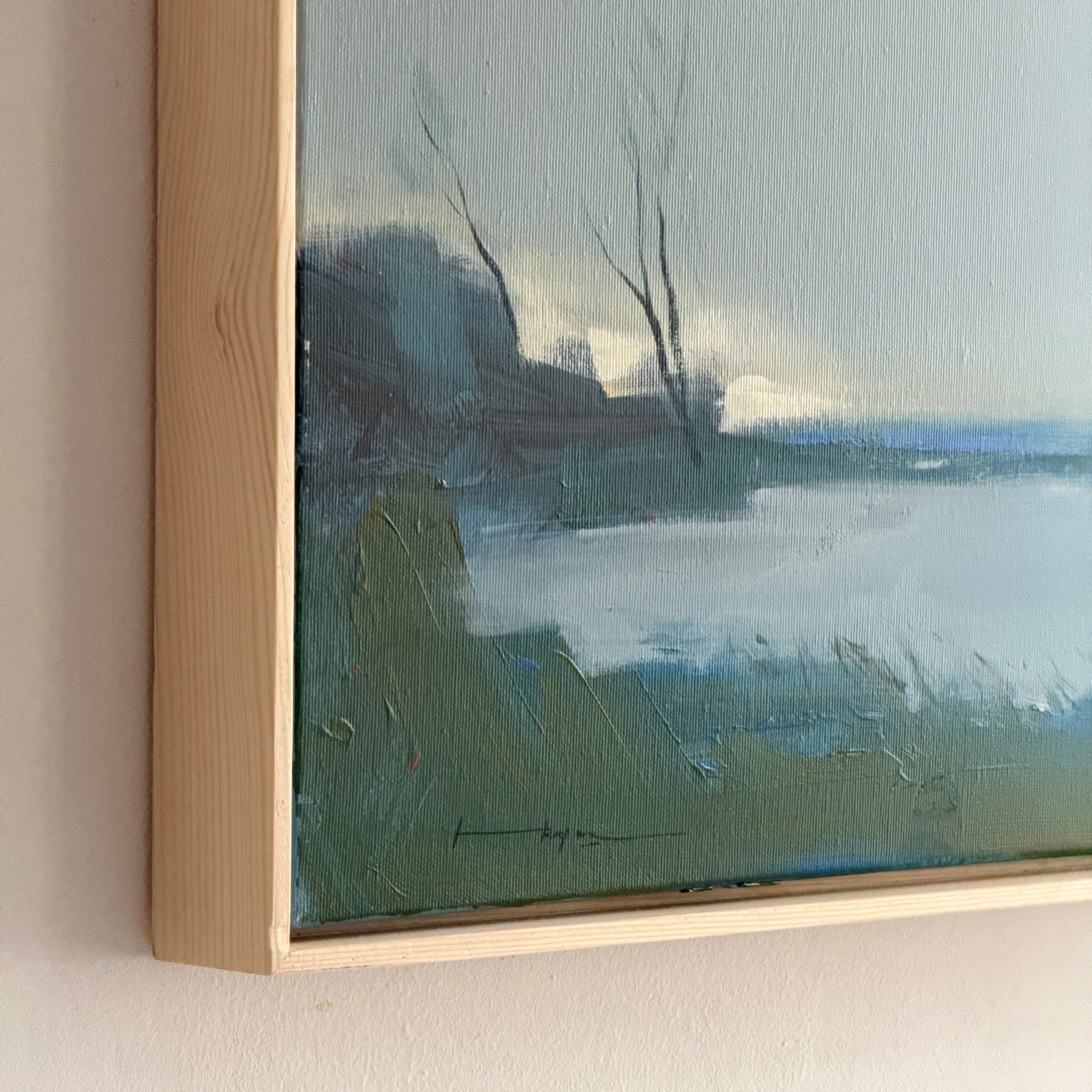 Image of Lakeside by Igor Nekraha, size: 50x60, made of Acrylic on canvas, Painting medium, from Kyiv, part of the Acrylics series, priced at $600 Photo 2 of 4.