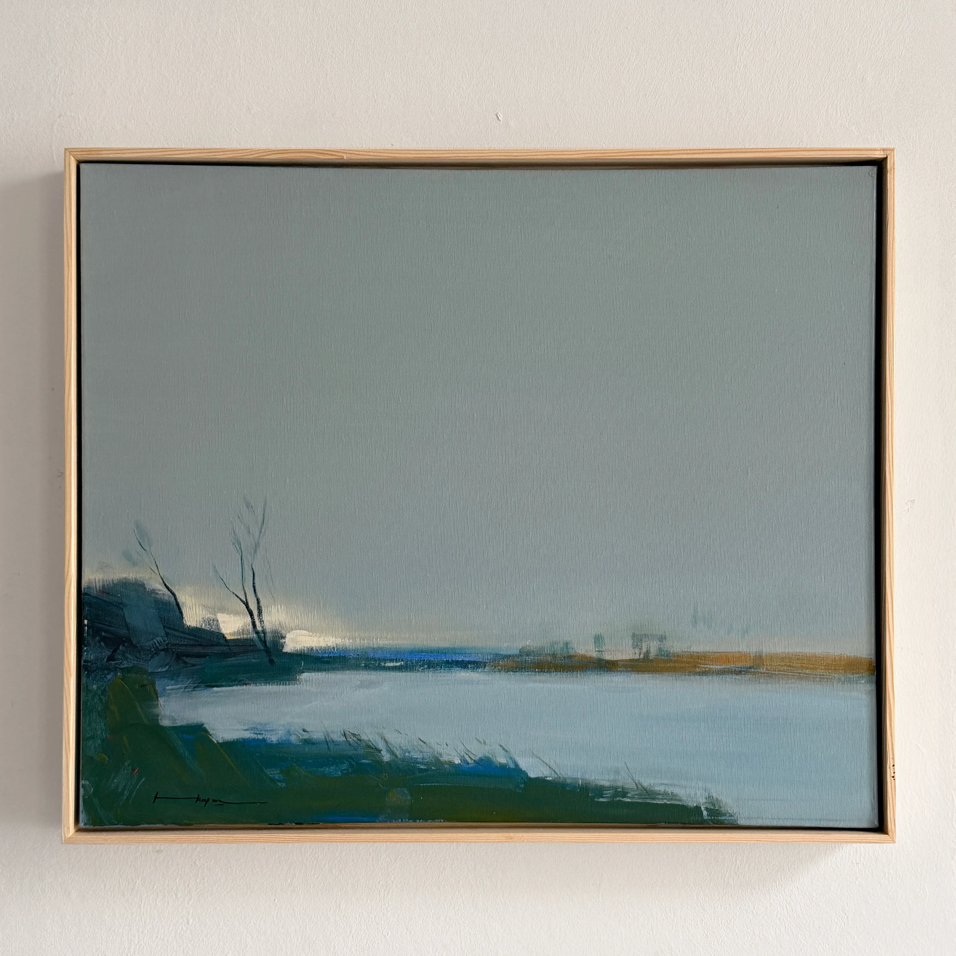 Image of Lakeside by Igor Nekraha, size: 50x60, made of Acrylic on canvas, Painting medium, from Kyiv, part of the Acrylics series, priced at $600 Photo 1 of 4.