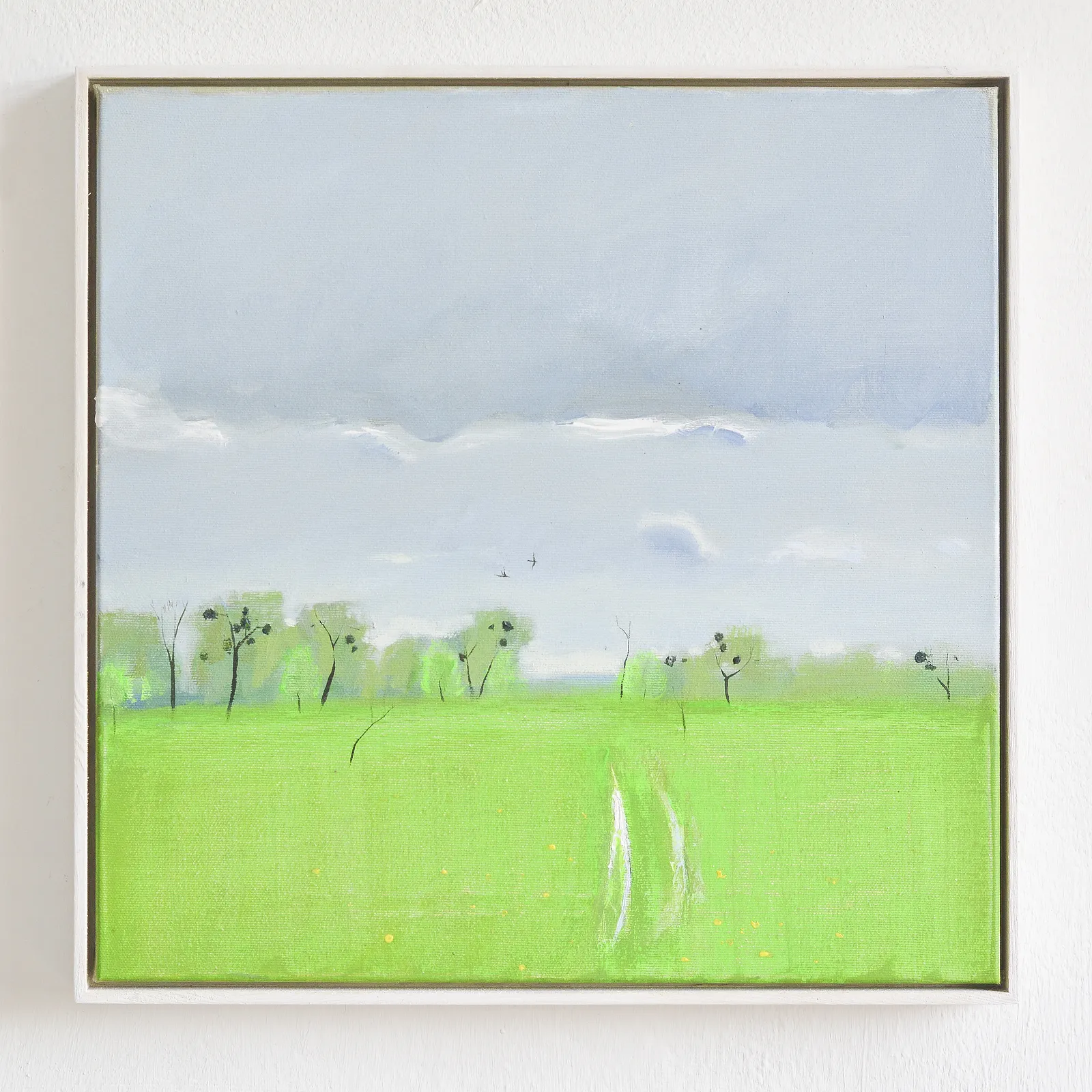 Image of April green by Igor Nekraha, size: 40x40, made of Acrylic on canvas, Painting medium, priced at $350 Photo 1 of 4.