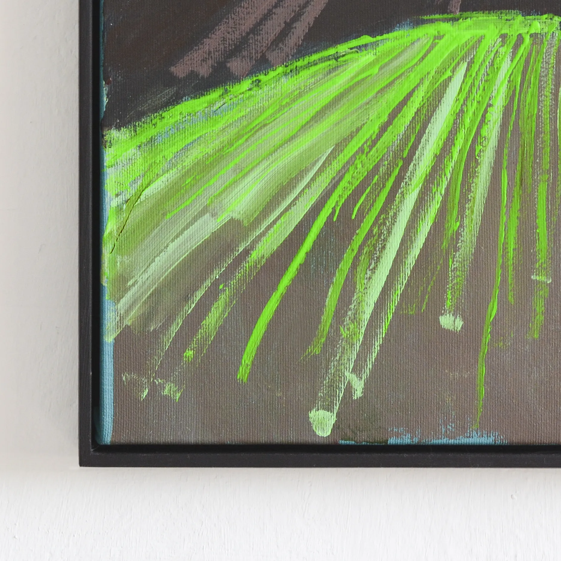 Image of Fields turn green by Igor Nekraha, size: 40x40, made of Acrylic on canvas, Painting medium, priced at $400 Photo 4 of 4.