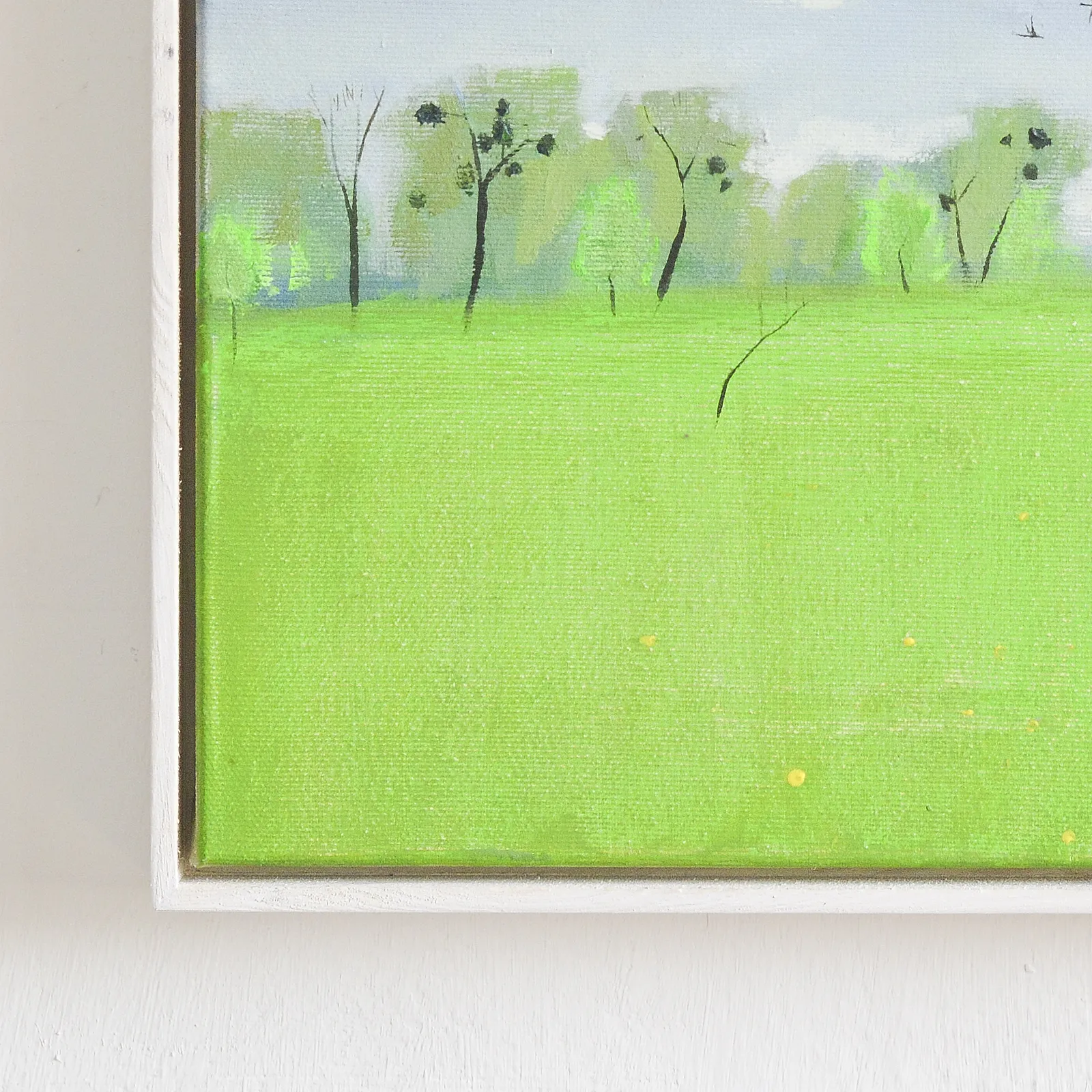 Image of April green by Igor Nekraha, size: 40x40, made of Acrylic on canvas, Painting medium, priced at $350 Photo 4 of 4.