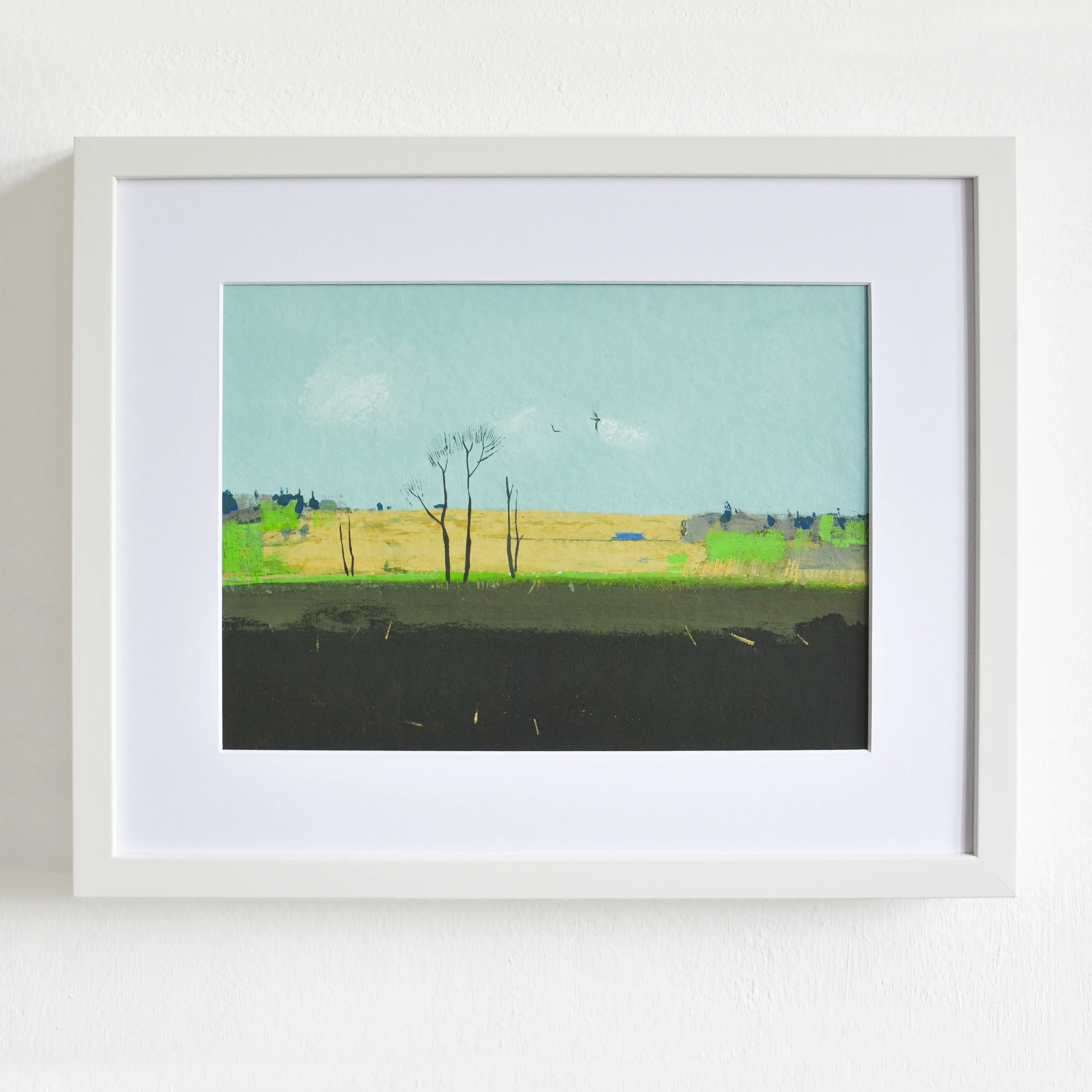 Image of Land in spring by Igor Nekraha, size: 20x30, made of Gouache on paper, Graphics medium, priced at $350 Photo 1 of 4.