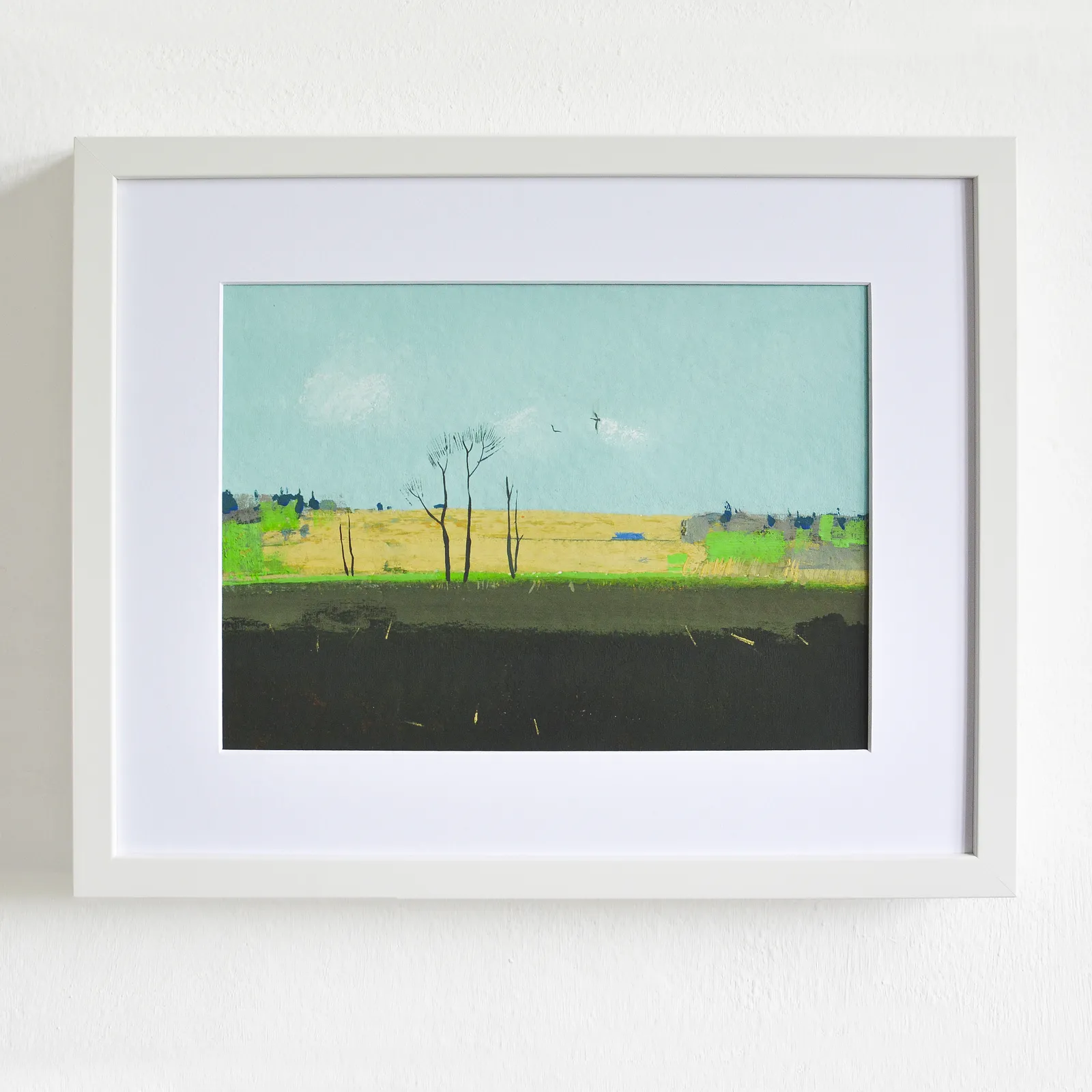 Image of Land in spring by Igor Nekraha, size: 20x30, made of Gouache on paper, Graphics medium, priced at $350 Photo 1 of 4.