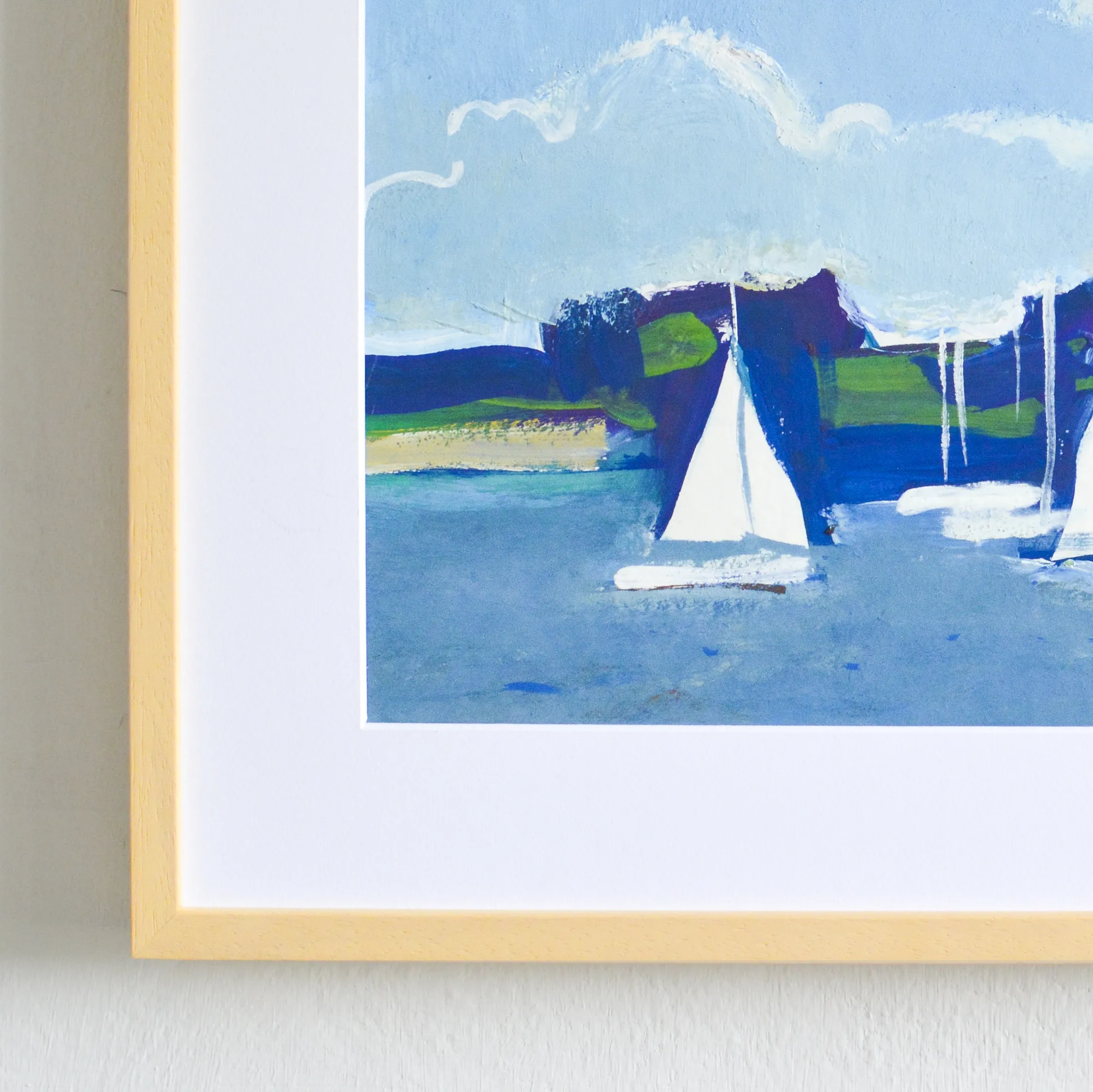 Image of Obolon yachts by Igor Nekraha, size: 30x20, made of Gouache on paper, Graphics medium, priced at $350 Photo 4 of 4.