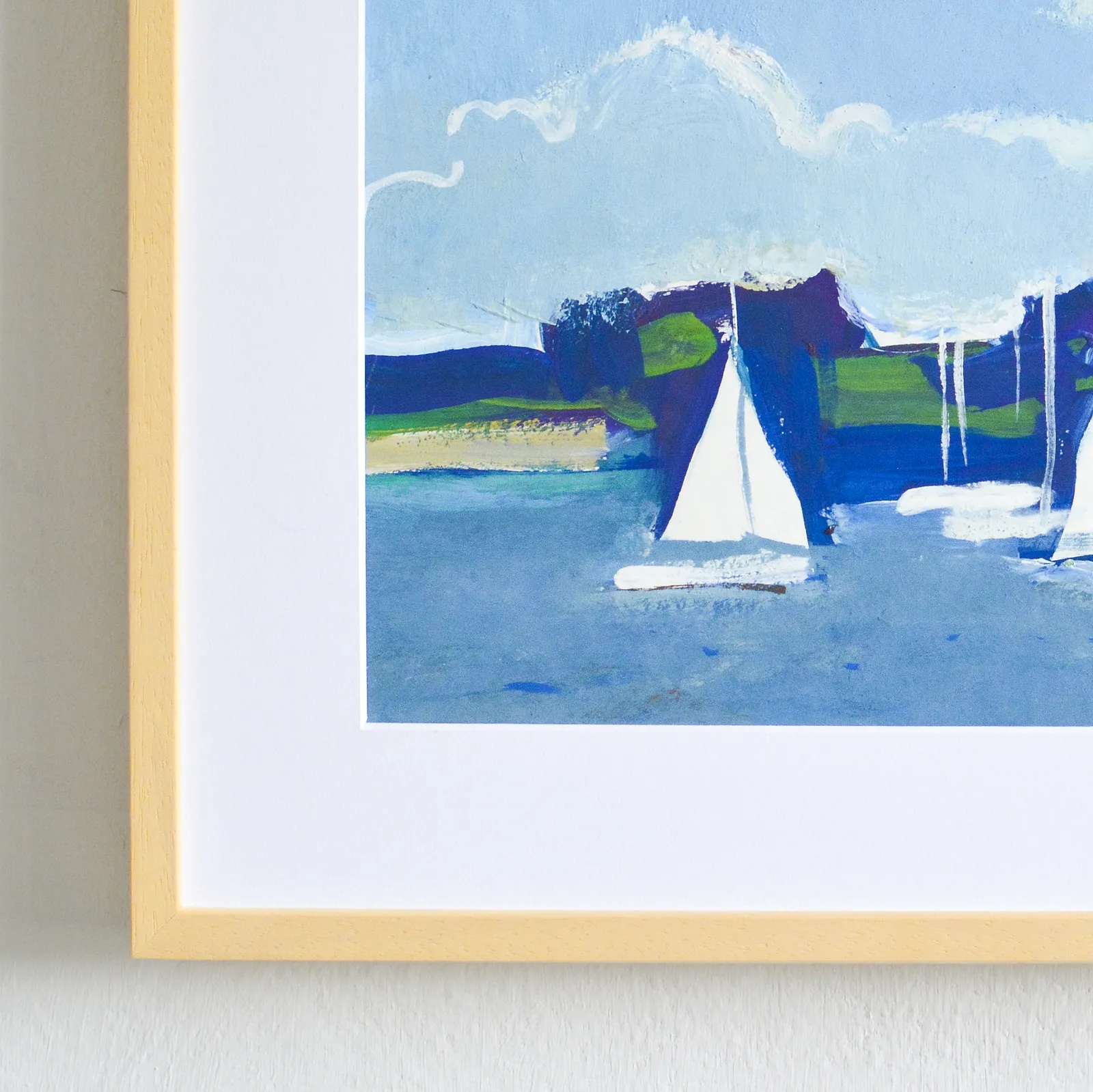 Image of Obolon yachts by Igor Nekraha, size: 30x20, made of Gouache on paper, Graphics medium, priced at $350 Photo 4 of 4.