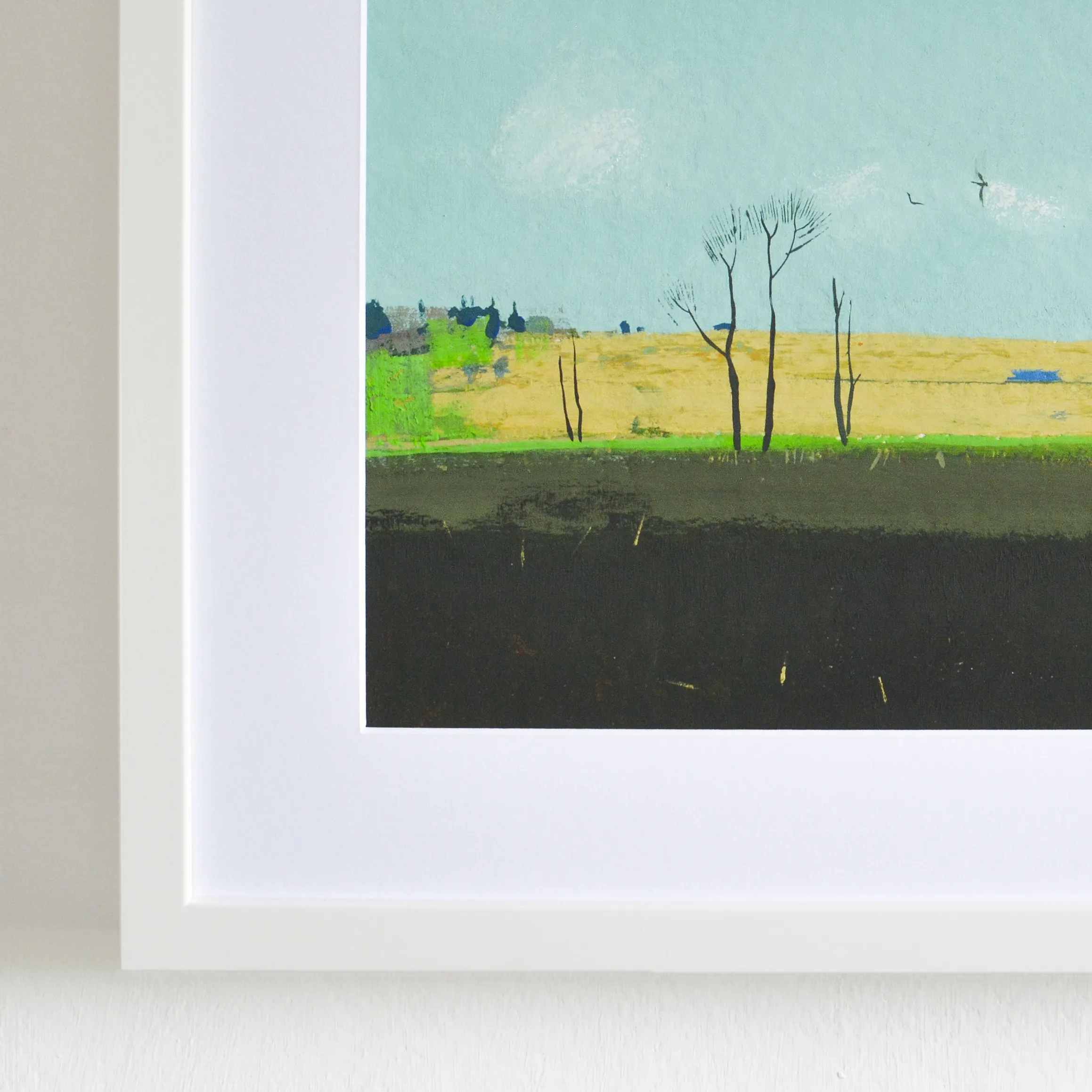 Image of Land in spring by Igor Nekraha, size: 20x30, made of Gouache on paper, Graphics medium, priced at $350 Photo 4 of 4.