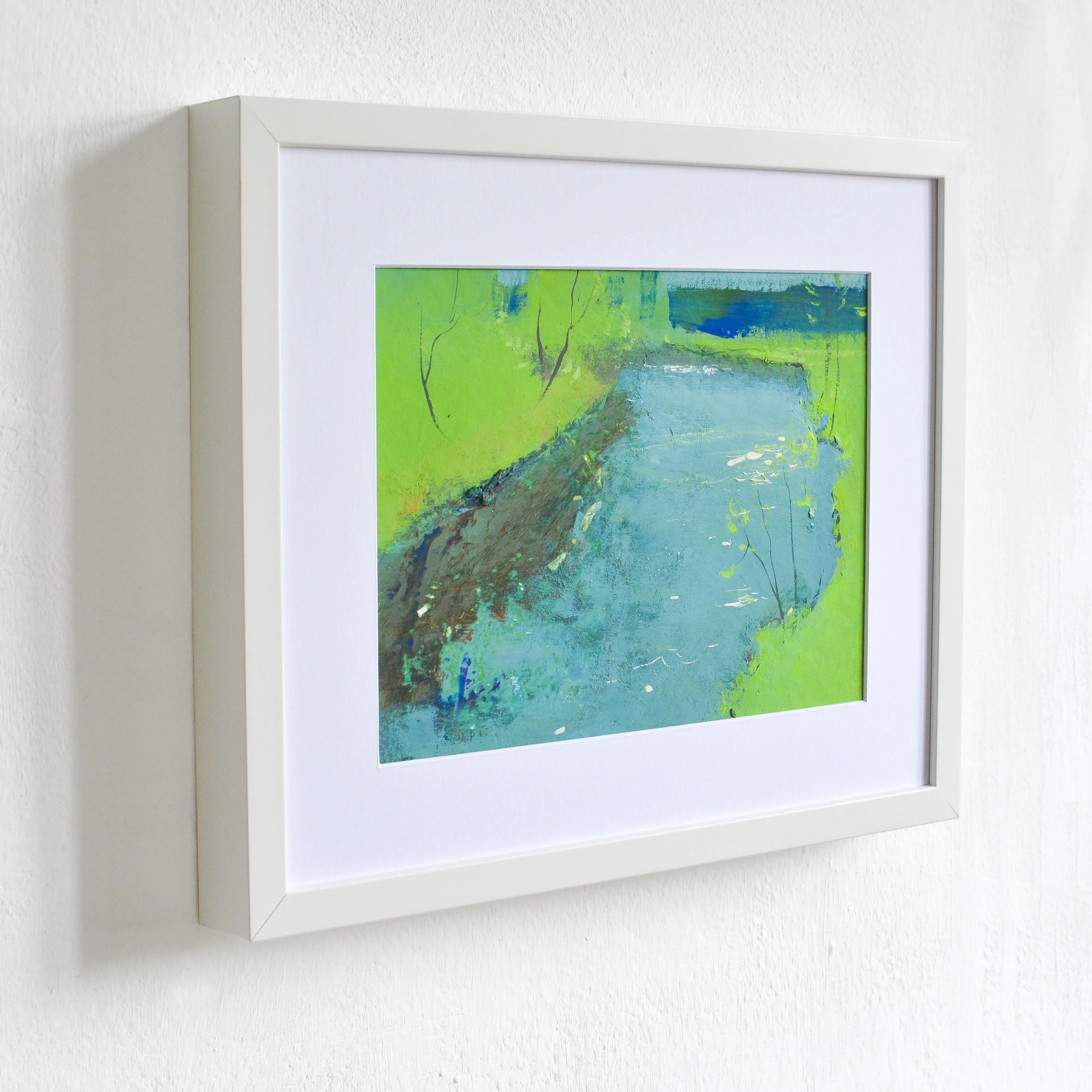 Image of Irpin river by Igor Nekraha, size: 20x30, made of Gouache on paper, Graphics medium, priced at $350 Photo 3 of 4.