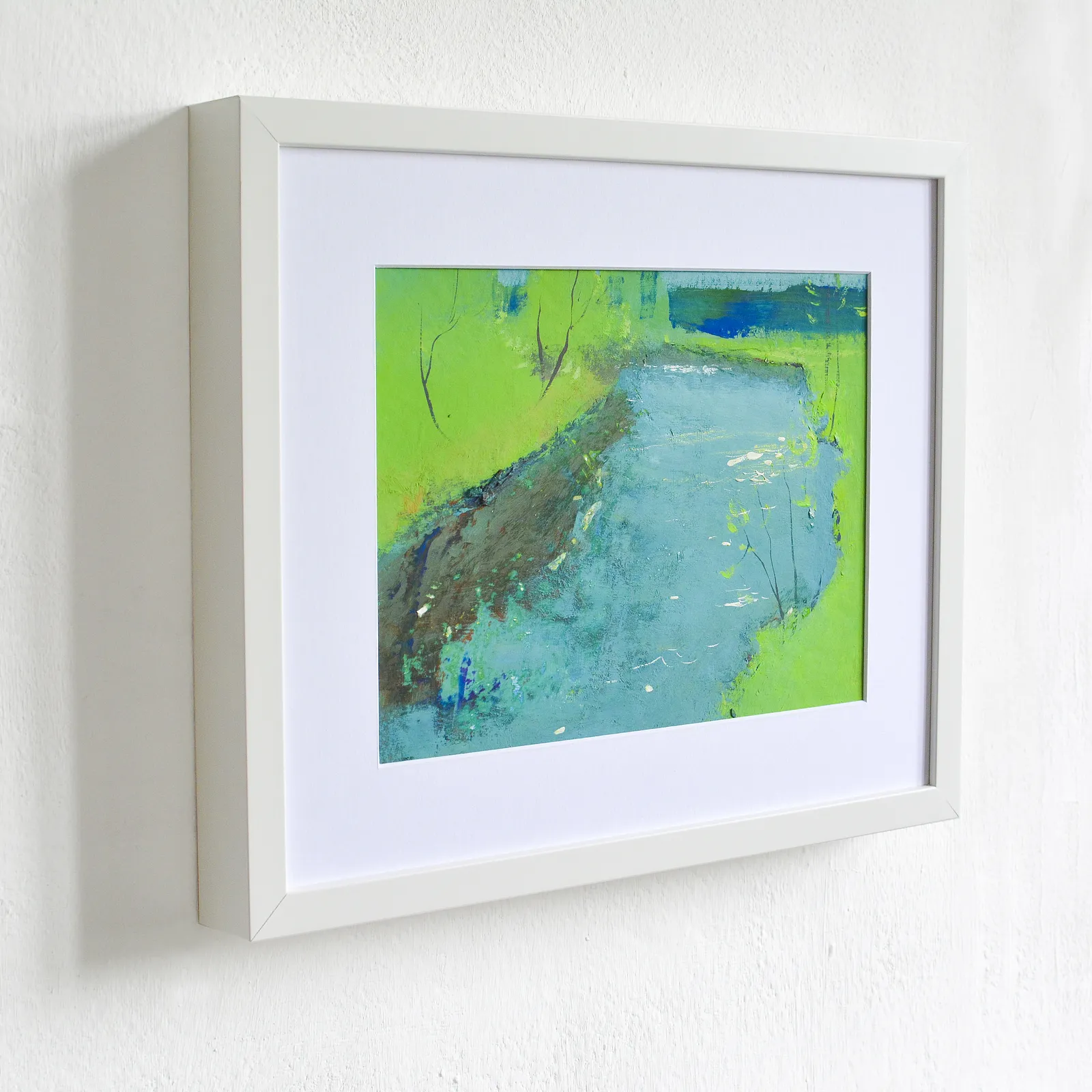 Image of Irpin river by Igor Nekraha, size: 20x30, made of Gouache on paper, Graphics medium, priced at $350 Photo 3 of 4.