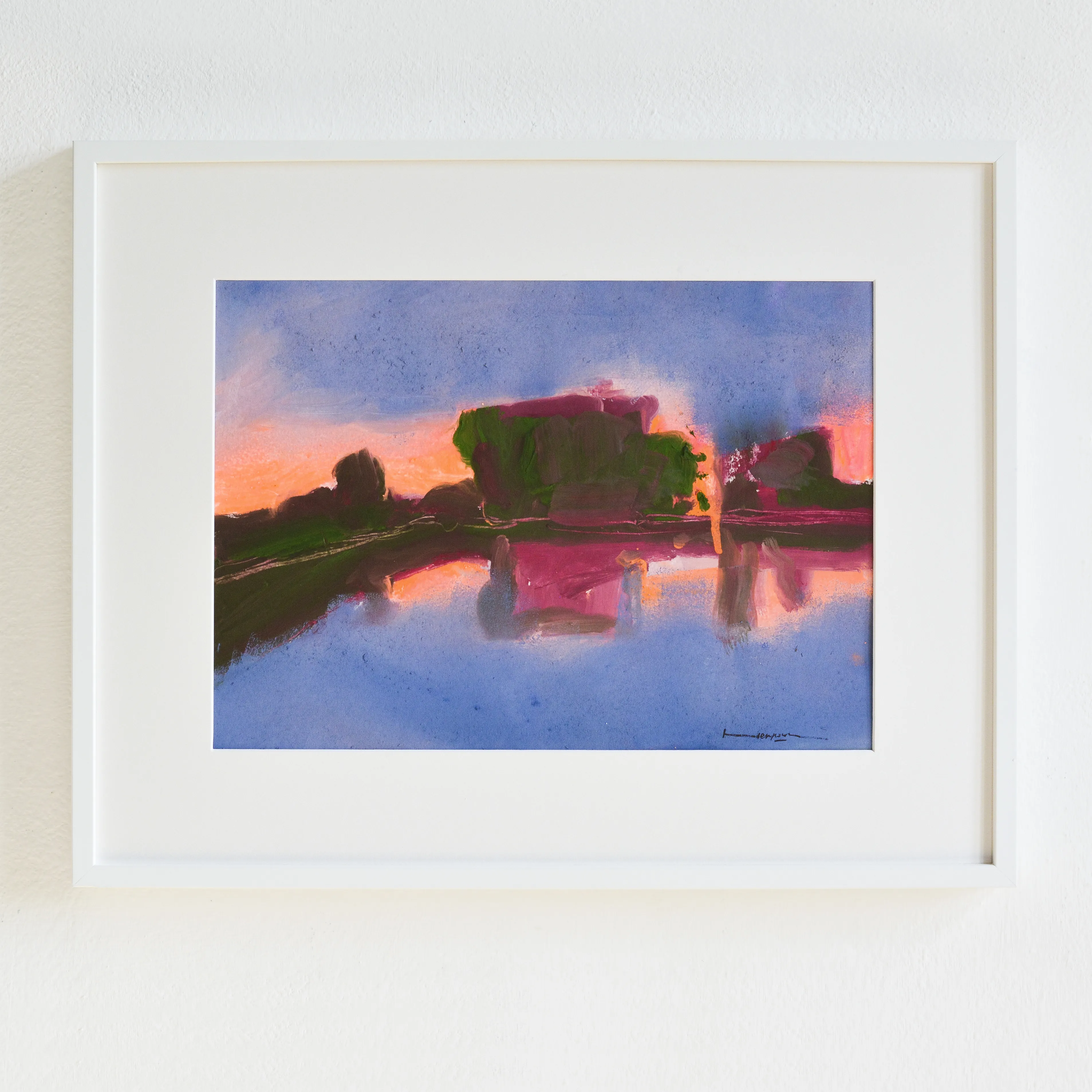 Зображення "Sunset on the pond" від Igor Nekraha, розмір: 30x40, матеріали: Gouache on paper, медіум: Графіка, місто: Ukraine, серія: Gouaches, ціна: $300 Фото 1 з 4.