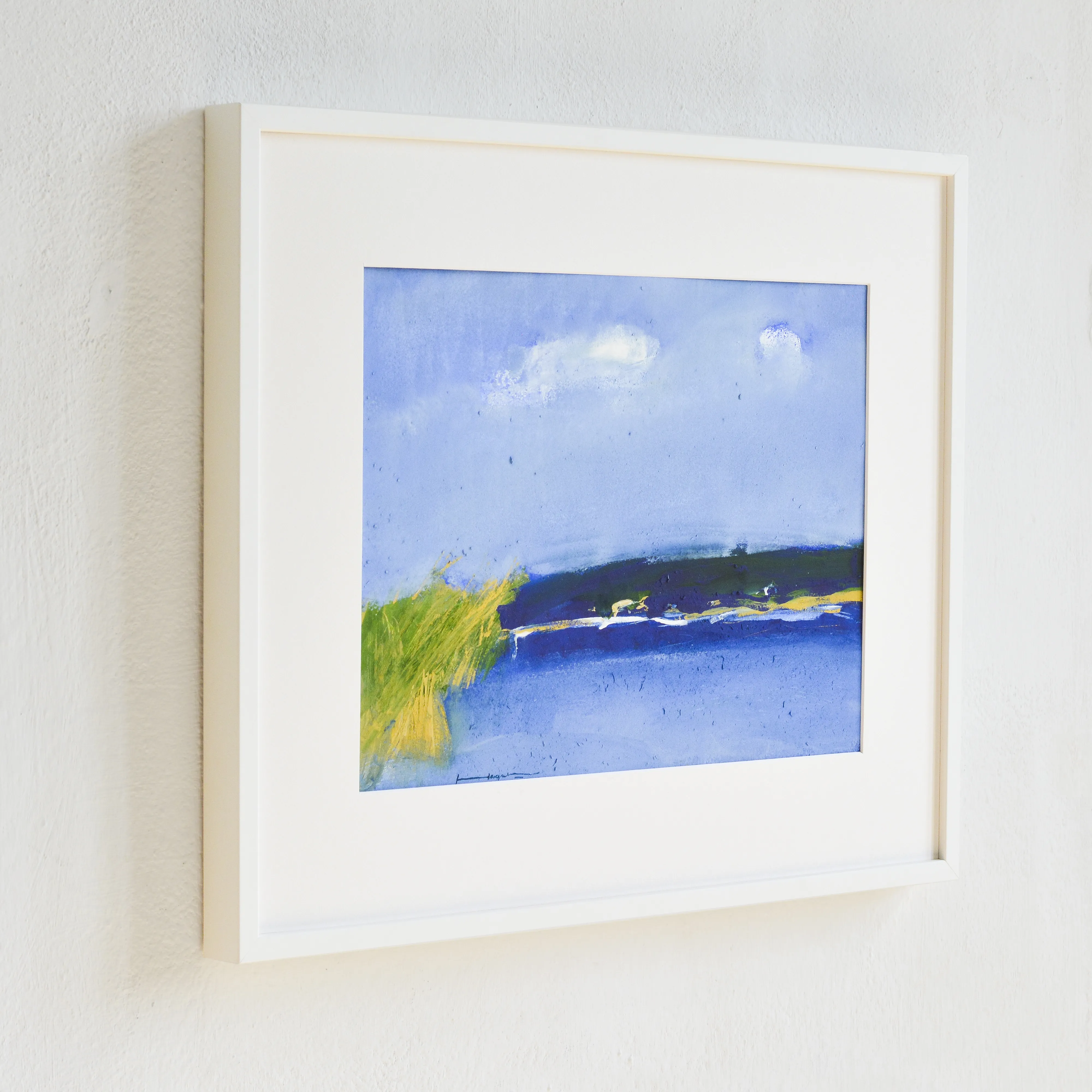 Image of Cludy lake by Igor Nekraha, size: 30x40, made of Gouache on paper, Graphics medium, priced at $300 Photo 3 of 4.
