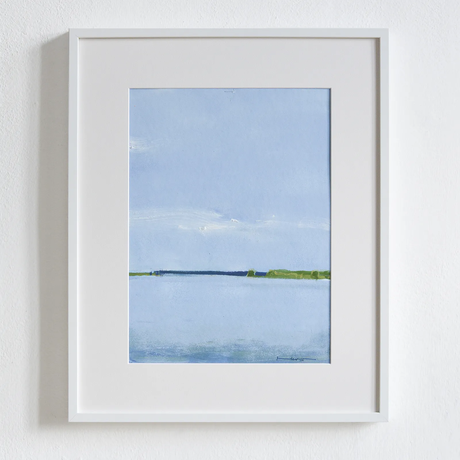Image of Calm lake by Igor Nekraha, size: 40x30, made of Gouache on paper, Graphics medium, priced at $300 Photo 1 of 4.