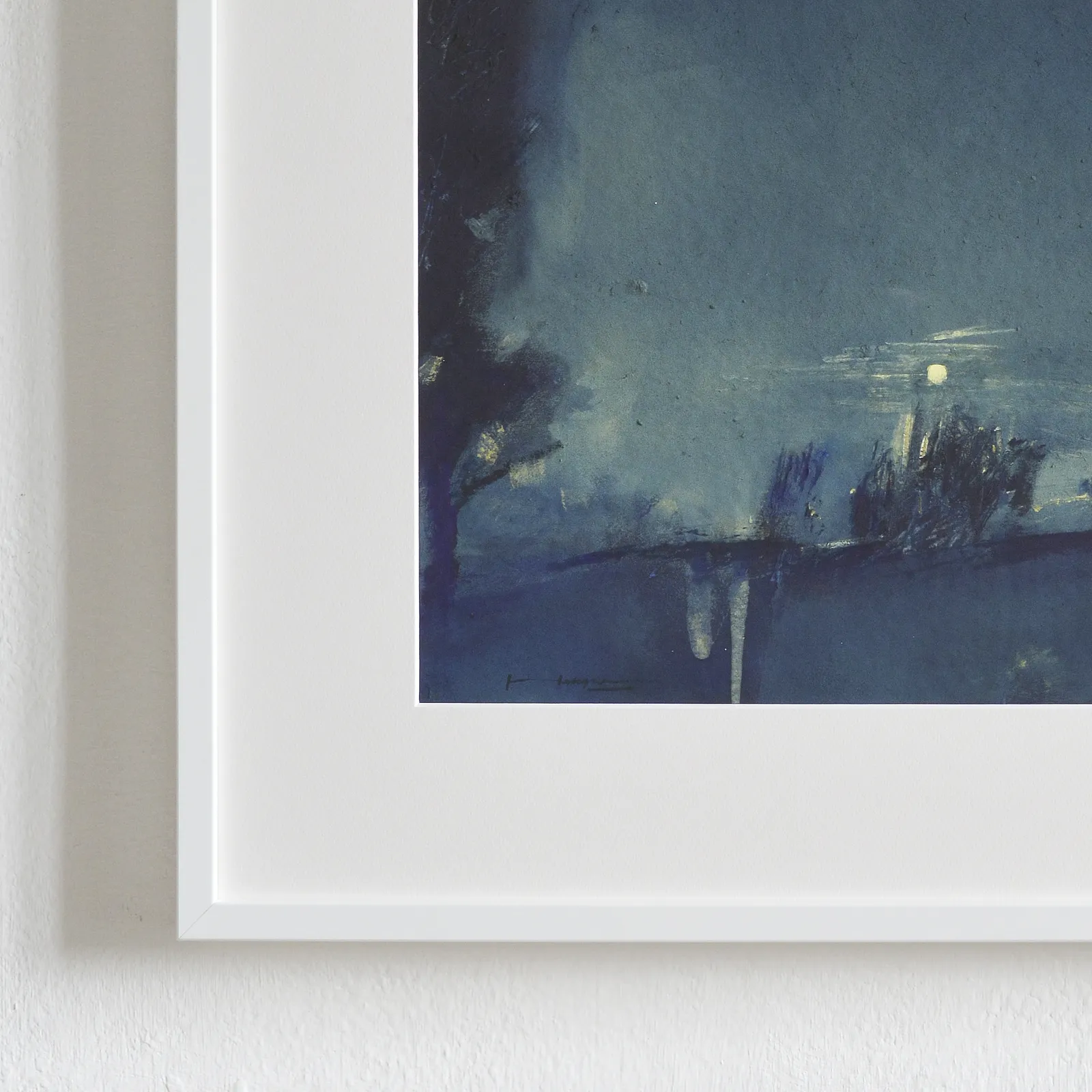 Image of Night at the village by Igor Nekraha, size: 40x30, made of Gouache on paper, Graphics medium, priced at $400 Photo 4 of 4.