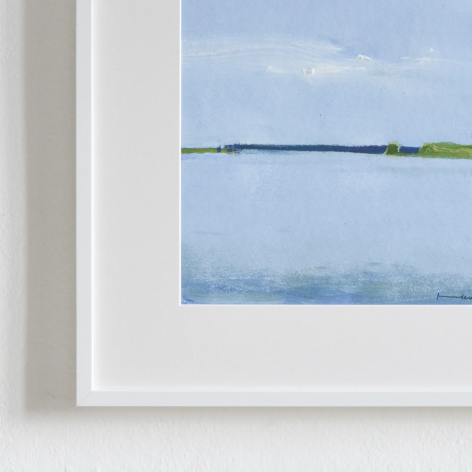 Image of Calm lake by Igor Nekraha, size: 40x30, made of Gouache on paper, Graphics medium, priced at $300 Photo 4 of 4.